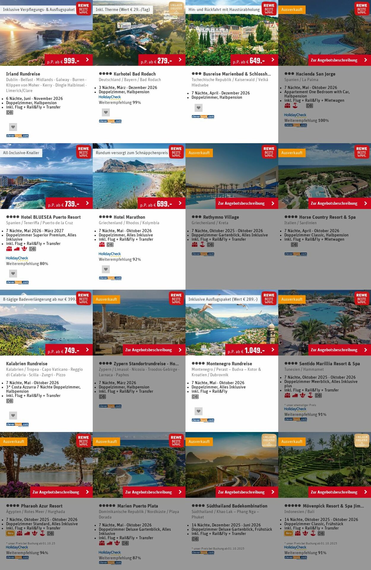 Prospekt Rewe - Angebote Prospekt September 2025 | REWE Reisen 16 Mär, 2026 - 25 Mär, 2026