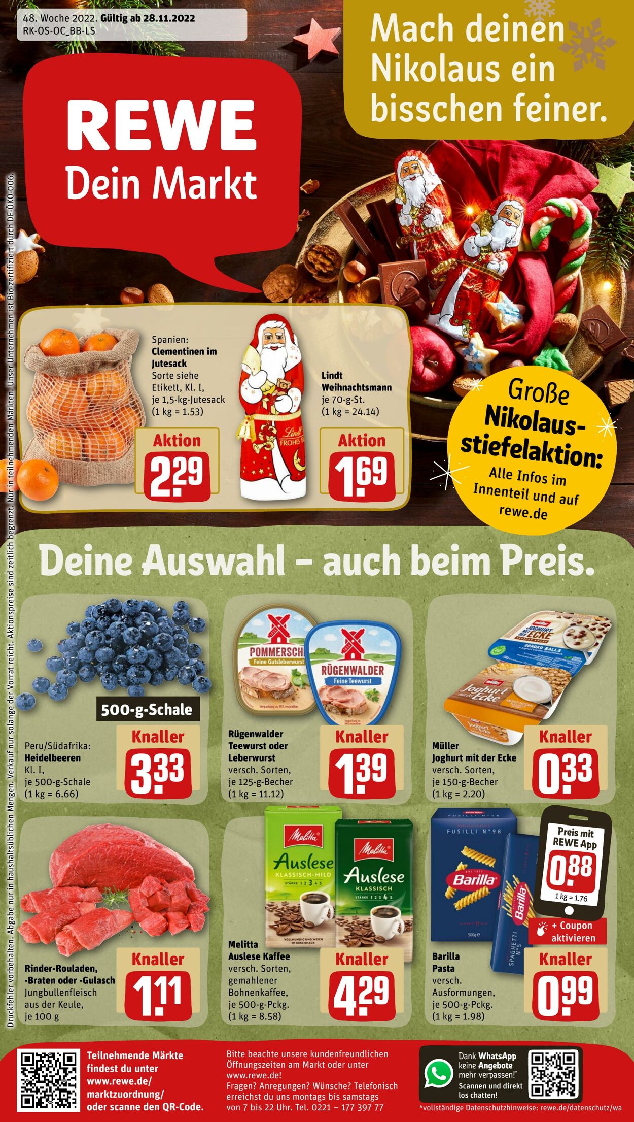 Prospekt Rewe 28.11.2022 - 03.12.2022