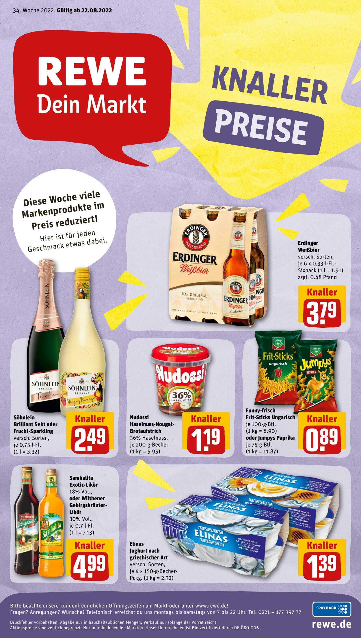 Prospekt Rewe 22.08.2022 - 27.08.2022