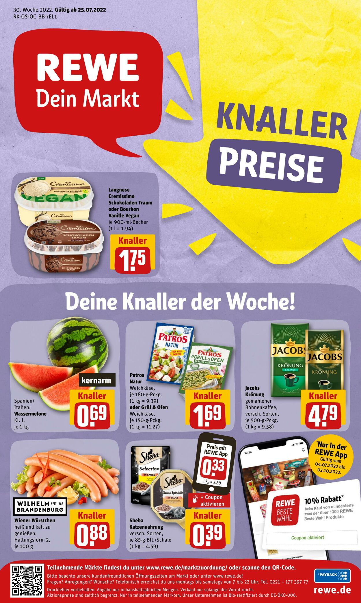 Prospekt Rewe 25.07.2022 - 30.07.2022