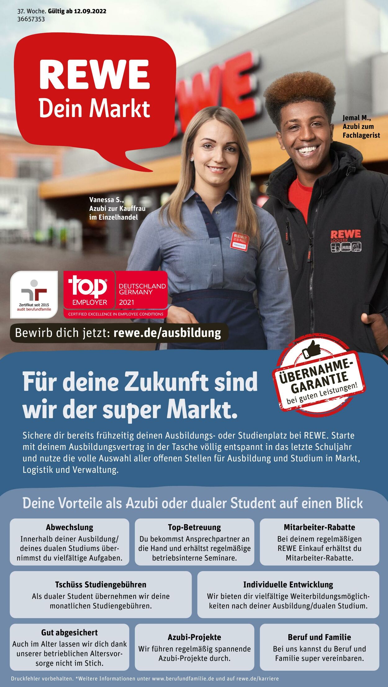 Prospekt Rewe 12.09.2022 - 17.09.2022