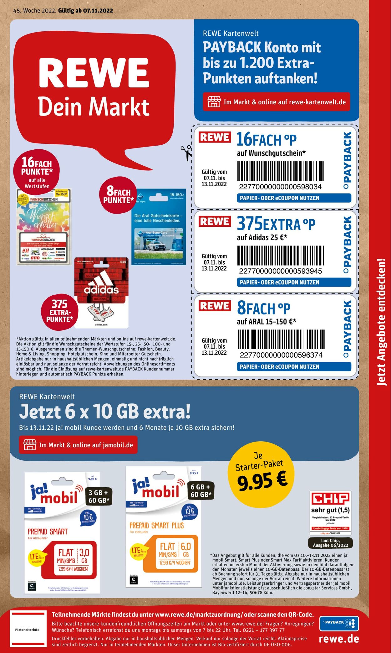 Prospekt Rewe 07.11.2022 - 12.11.2022