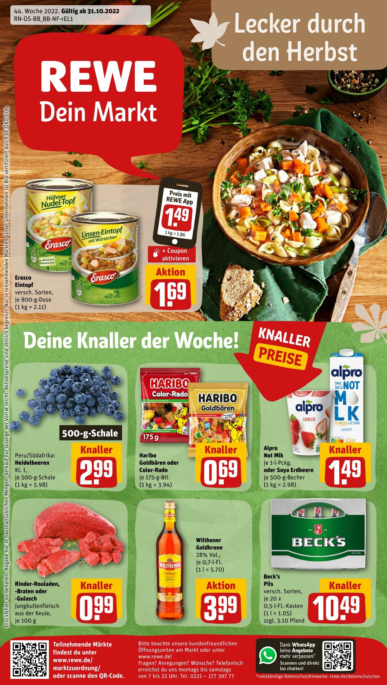 Prospekt Rewe 31.10.2022 - 05.11.2022