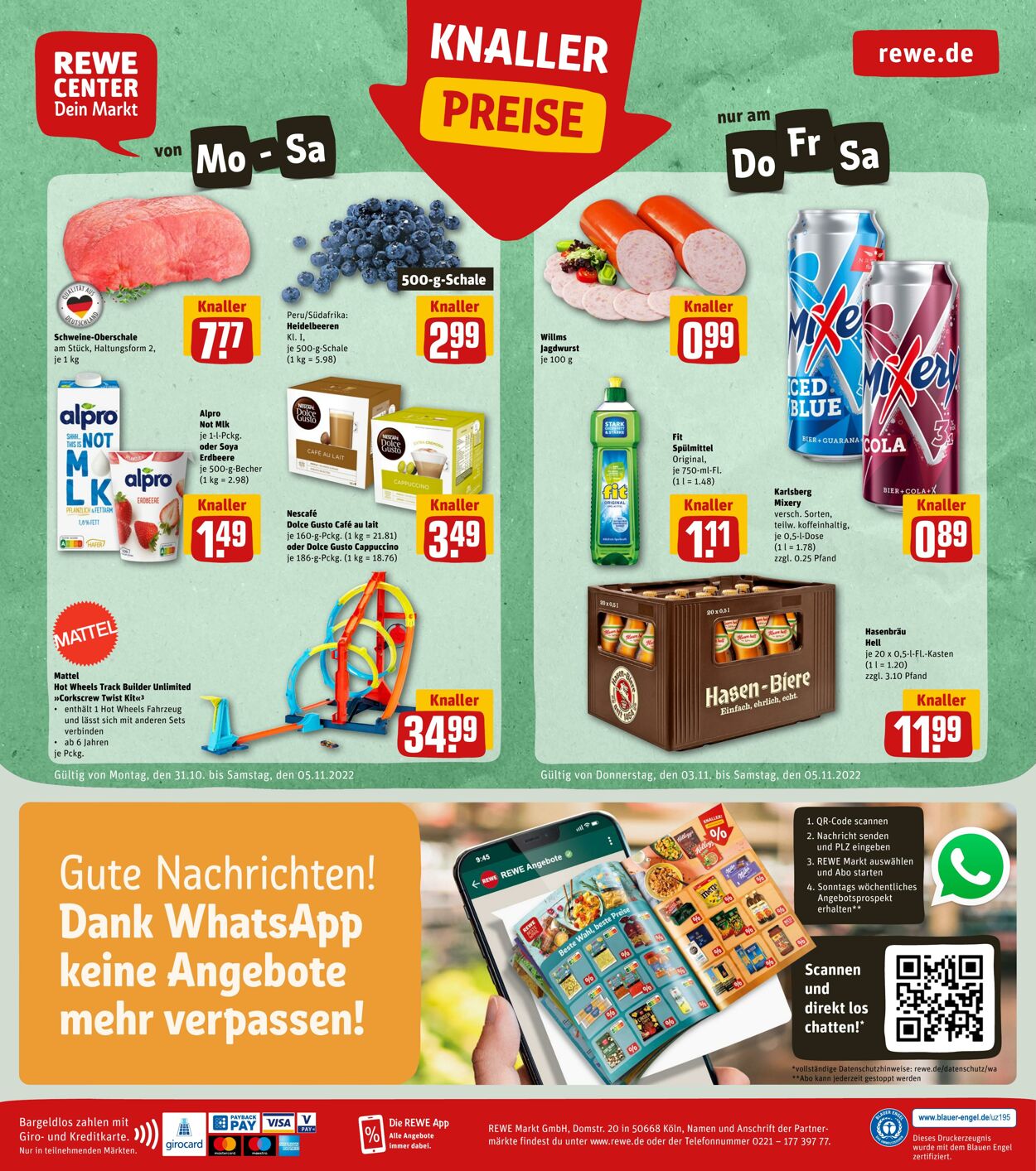 Prospekt Rewe 31.10.2022 - 05.11.2022