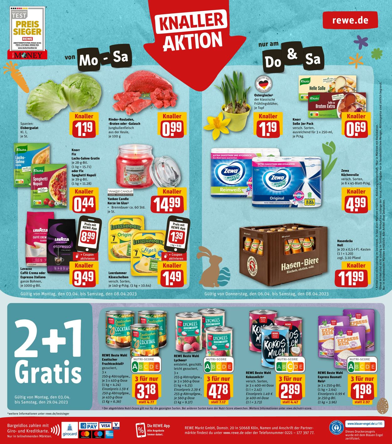 Prospekt Rewe 03.04.2023 - 08.04.2023