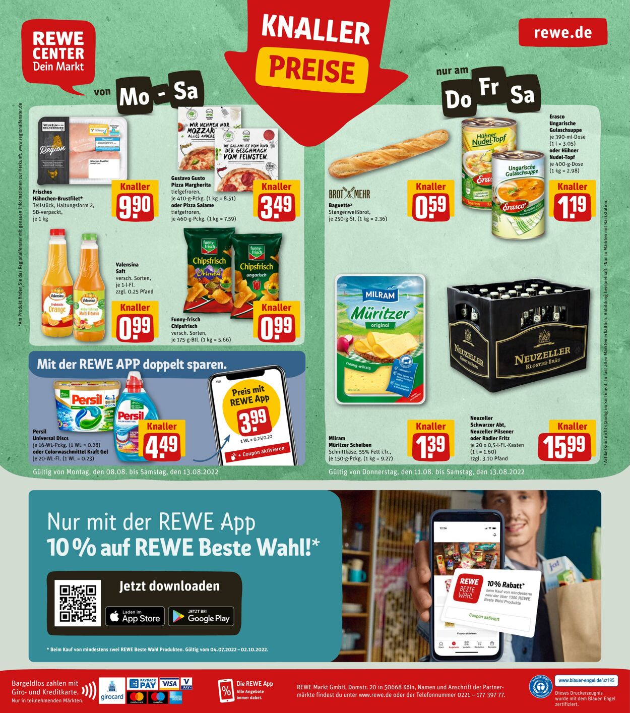 Prospekt Rewe 08.08.2022 - 13.08.2022