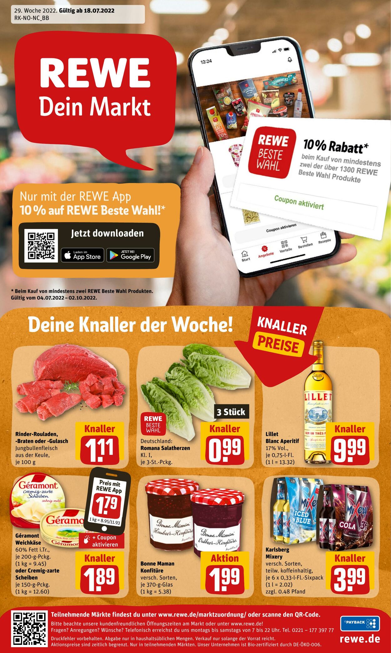 Prospekt Rewe 18.07.2022 - 23.07.2022