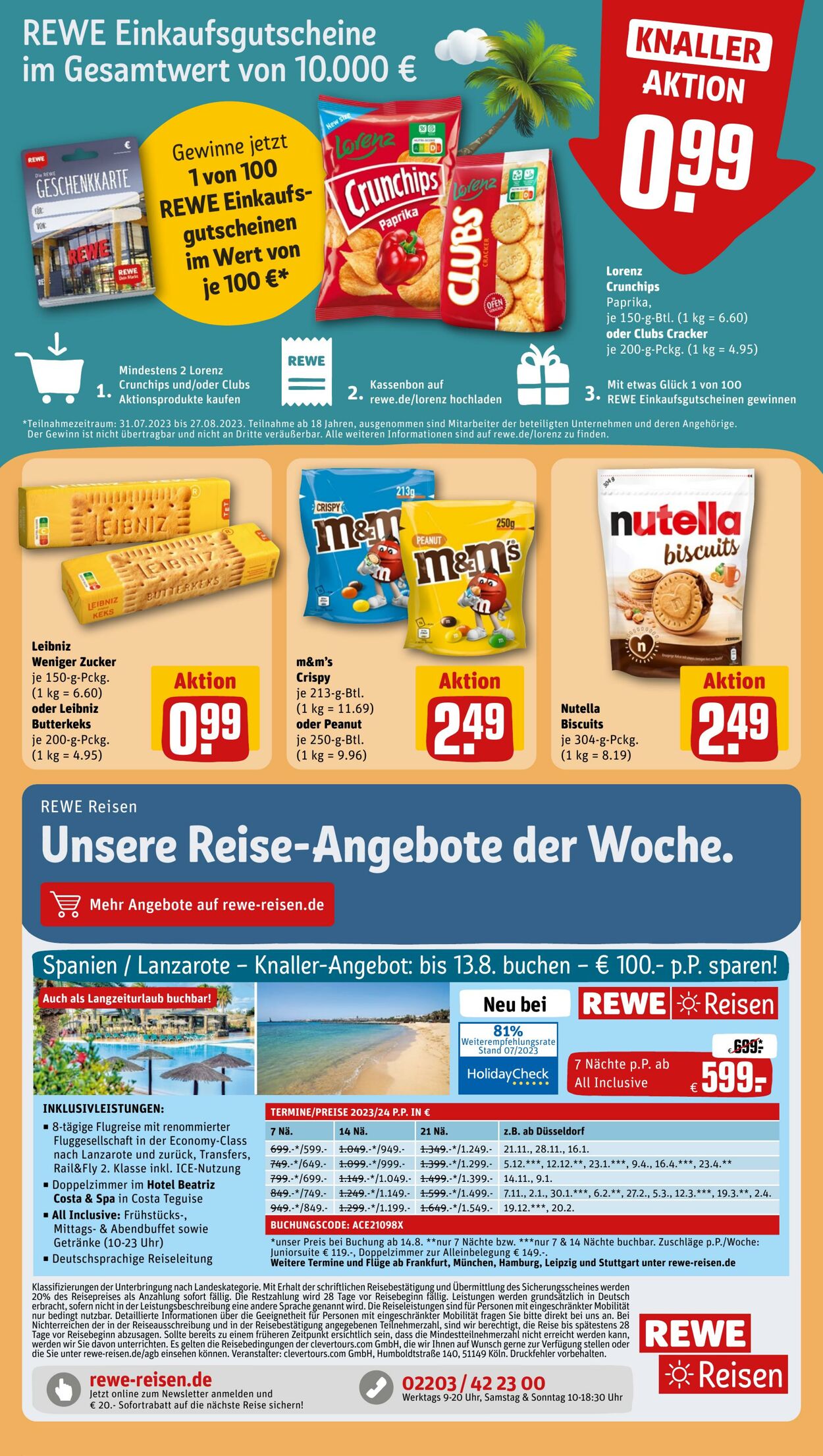 Prospekt Rewe 31.07.2023 - 05.08.2023