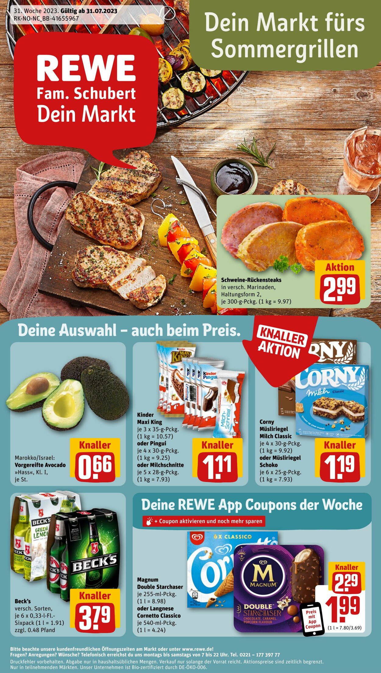 Prospekt Rewe 31.07.2023 - 05.08.2023