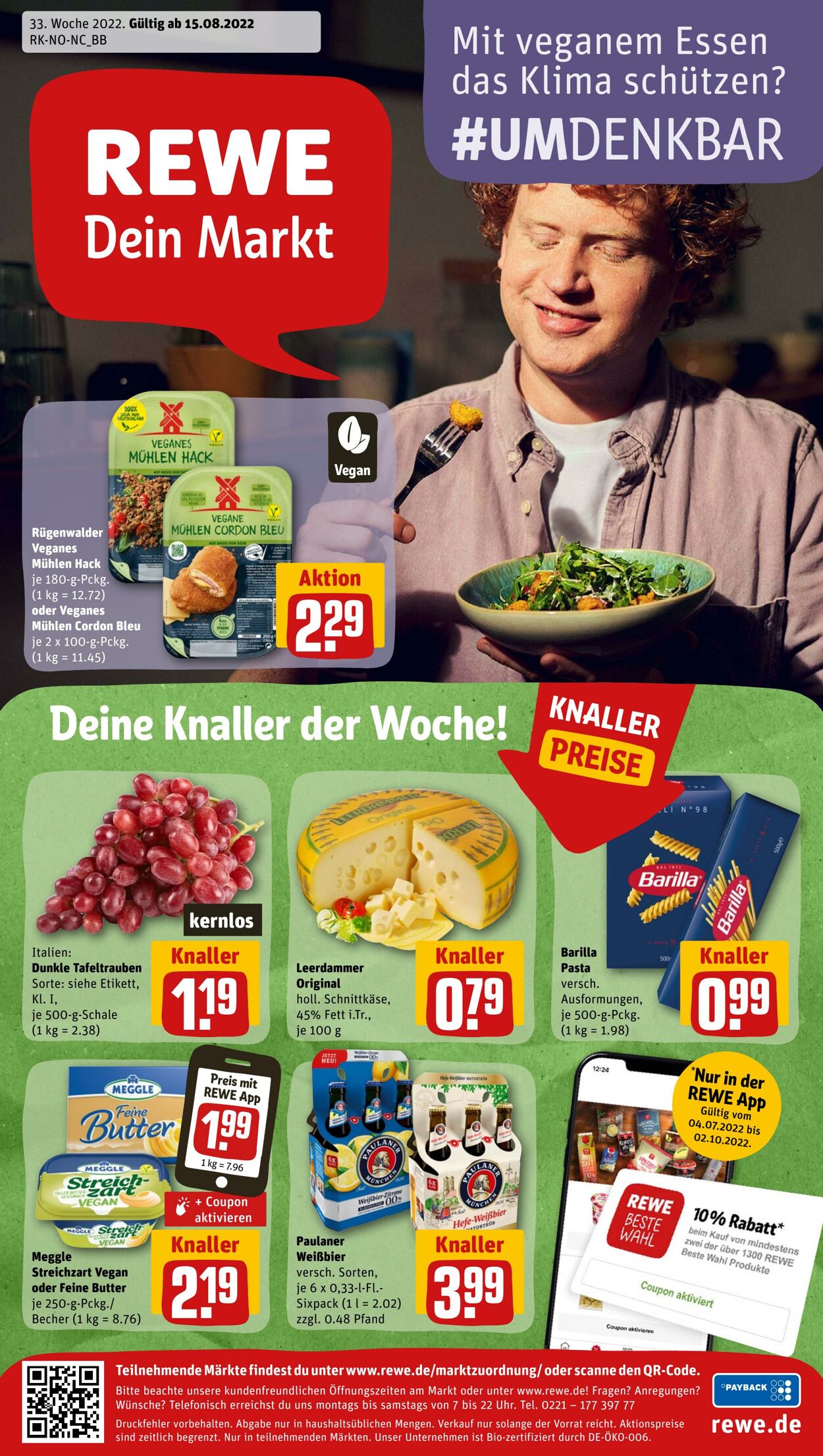 Prospekt Rewe 15.08.2022 - 20.08.2022