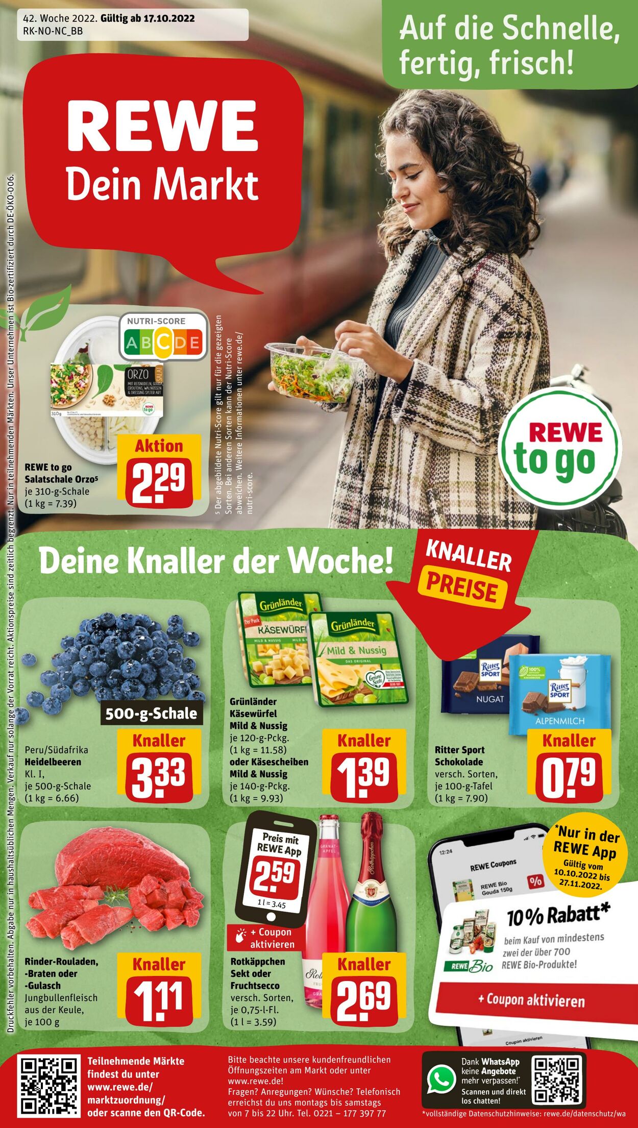 Prospekt Rewe 17.10.2022 - 22.10.2022