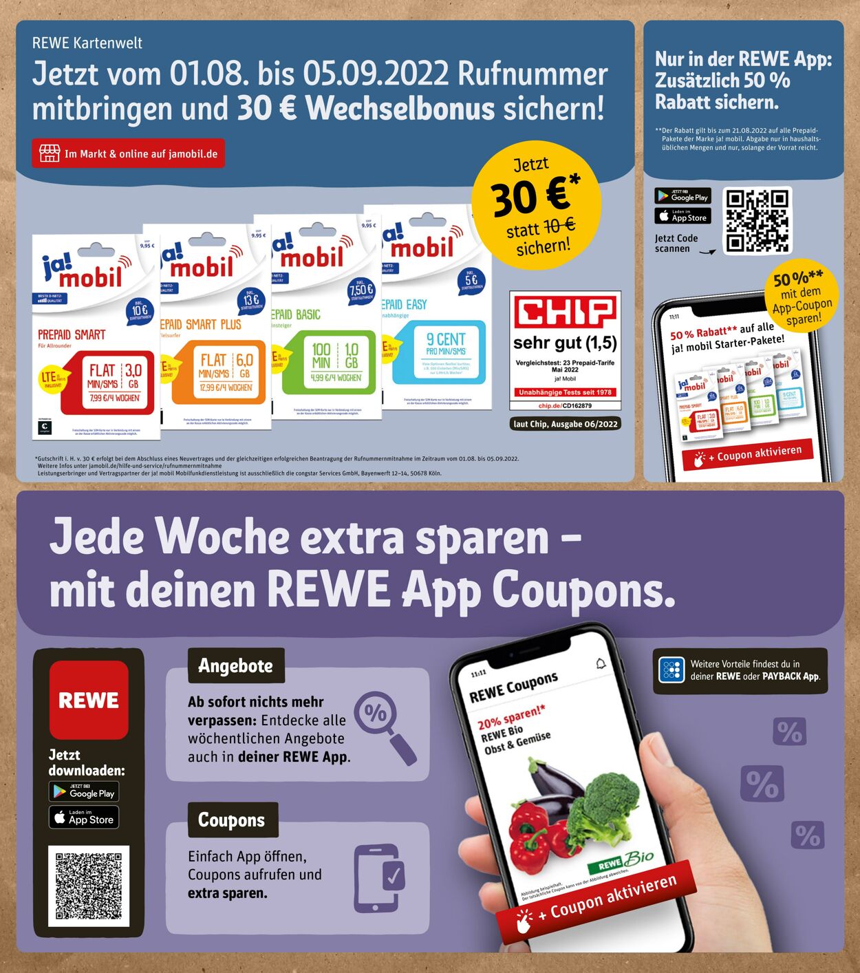 Prospekt Rewe 15.08.2022 - 20.08.2022