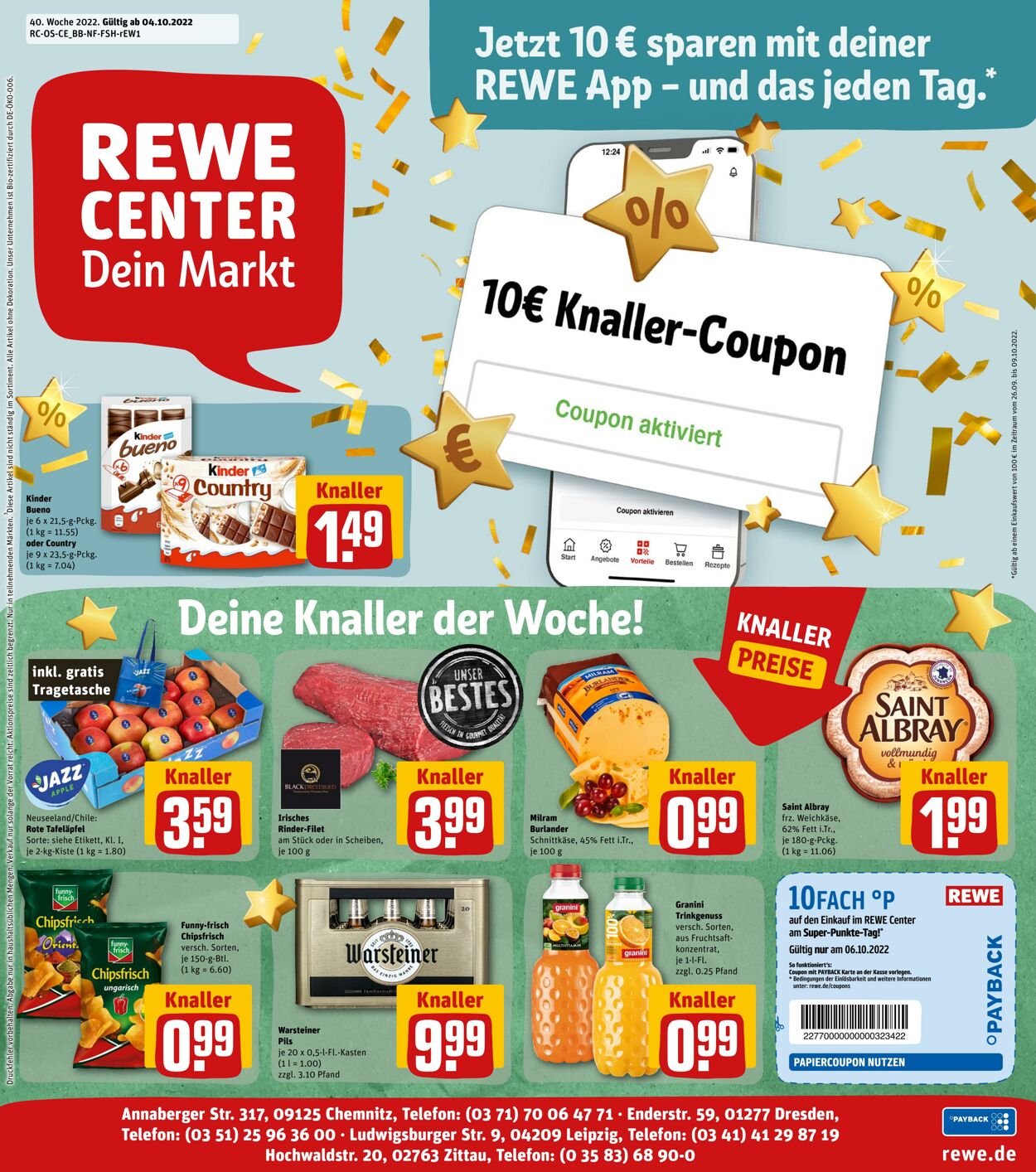 Prospekt Rewe 04.10.2022 - 08.10.2022