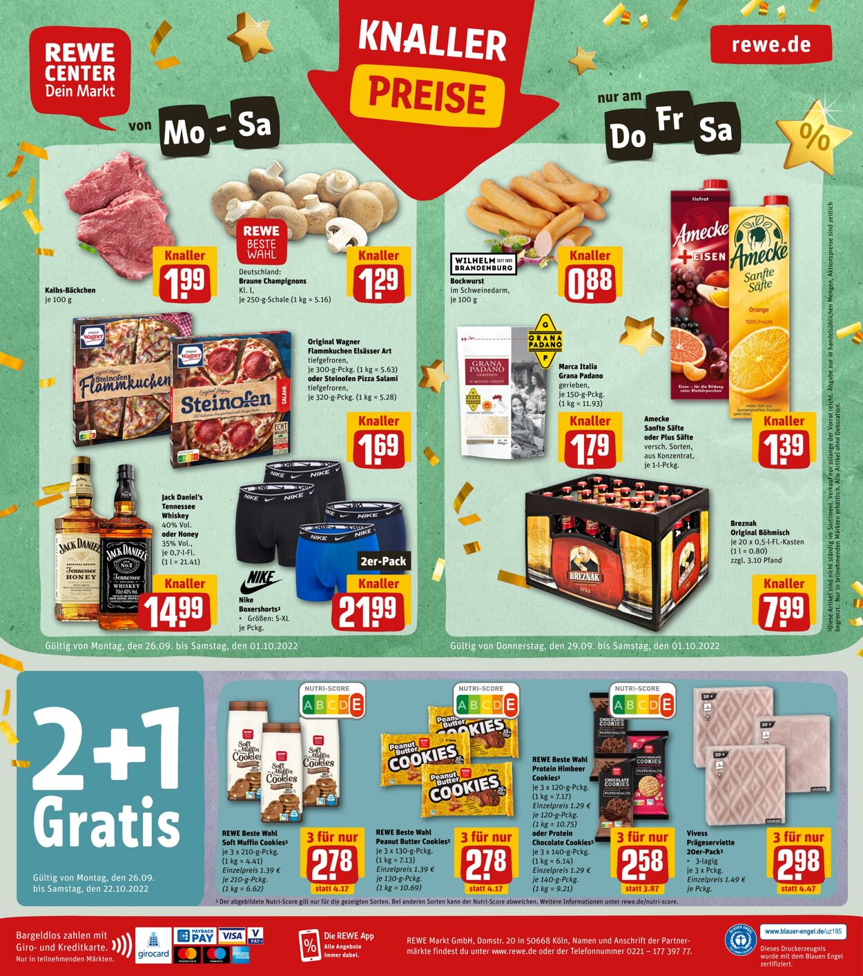 Prospekt Rewe 26.09.2022 - 01.10.2022