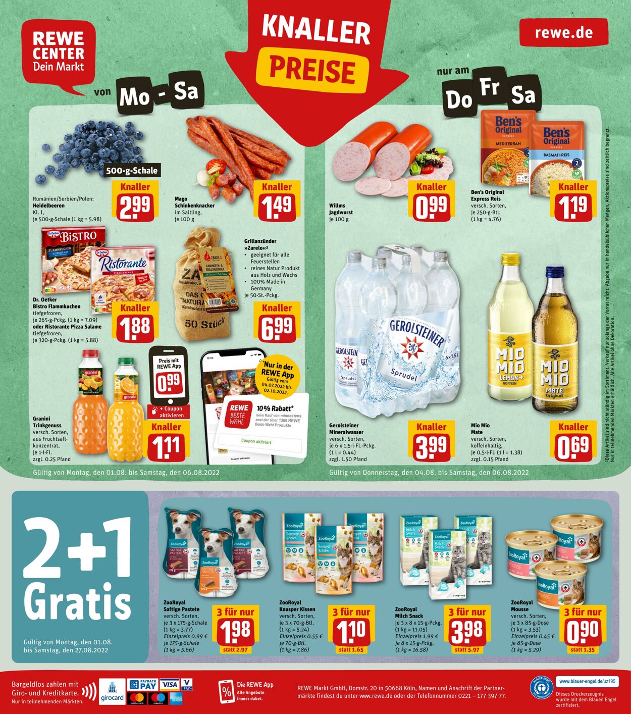 Prospekt Rewe 01.08.2022 - 06.08.2022