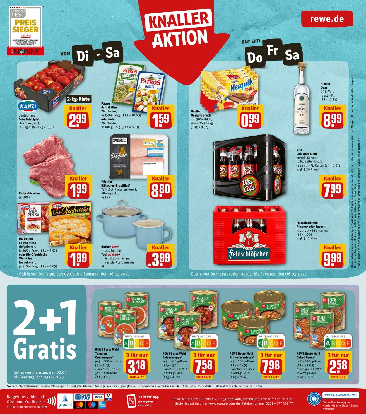 Prospekt Rewe 01.05.2023 - 06.05.2023