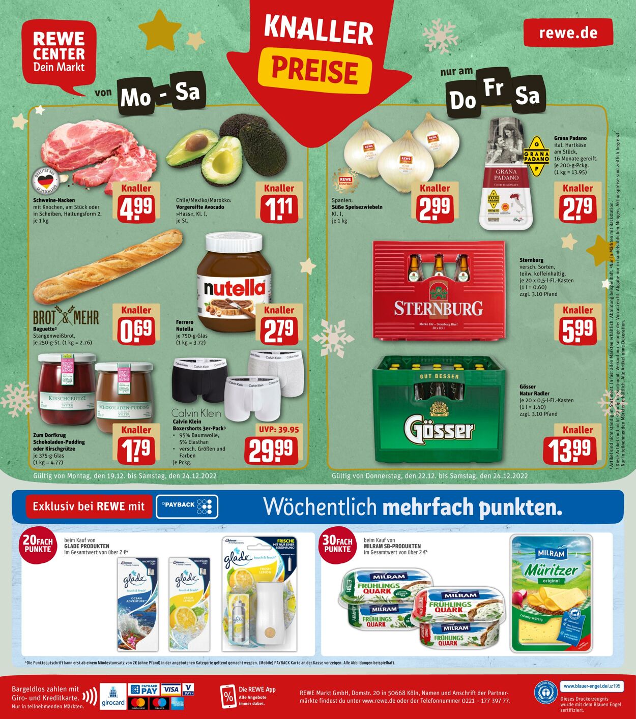 Prospekt Rewe 19.12.2022 - 24.12.2022