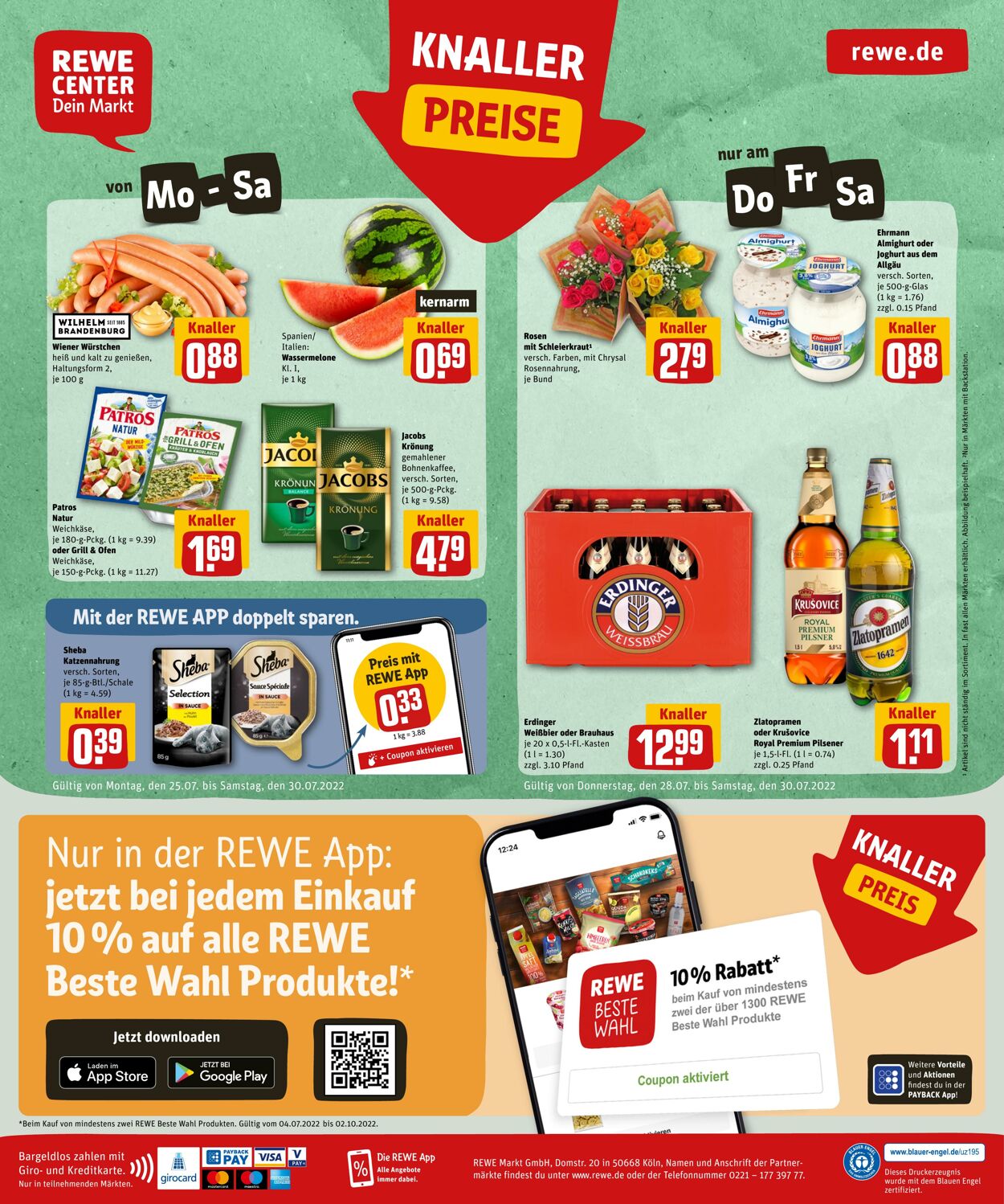 Prospekt Rewe 25.07.2022 - 30.07.2022