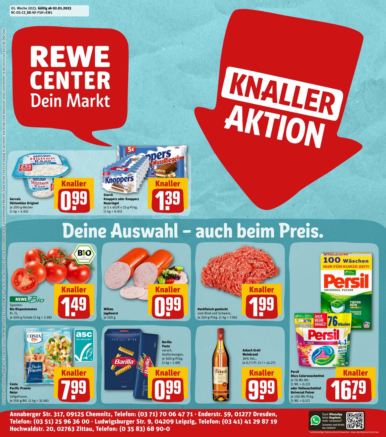 Prospekt Rewe 02.01.2023 - 07.01.2023