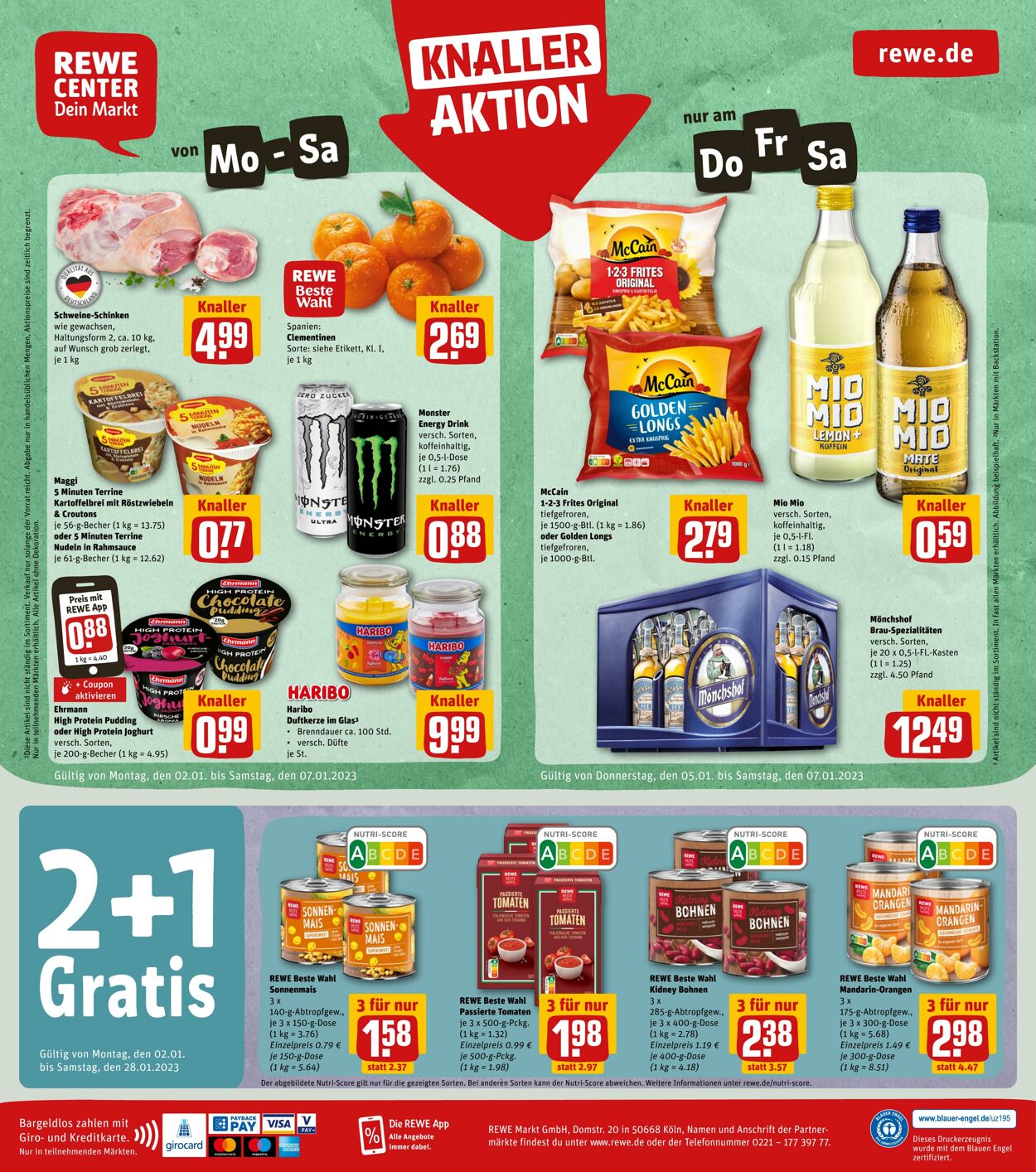 Prospekt Rewe 02.01.2023 - 07.01.2023