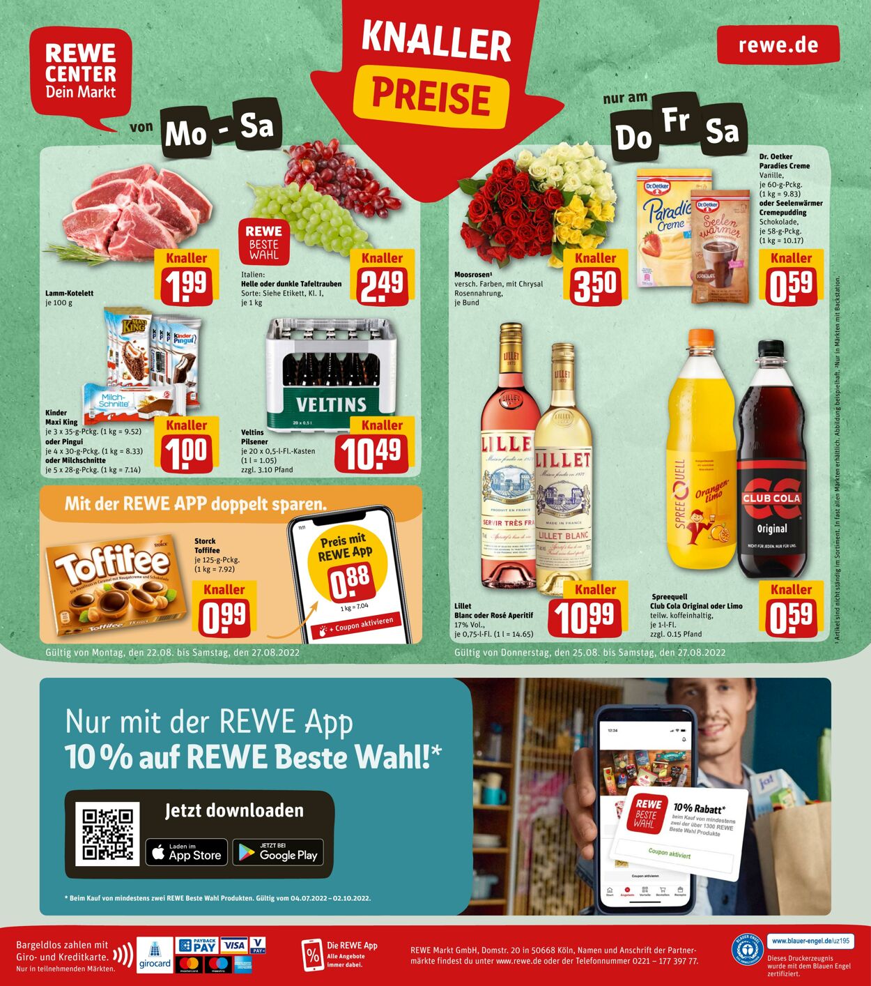 Prospekt Rewe 22.08.2022 - 27.08.2022