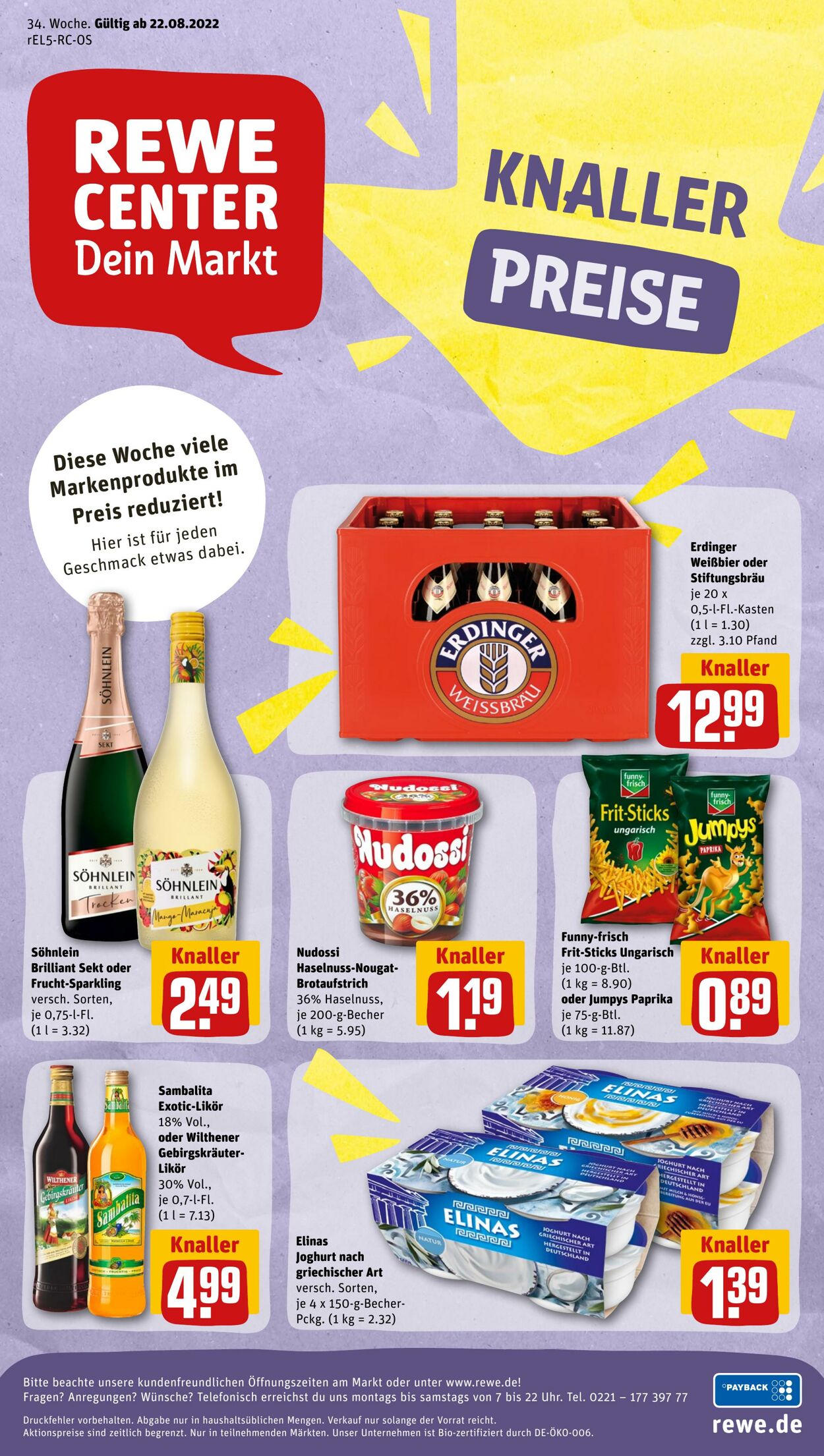 Prospekt Rewe 22.08.2022 - 27.08.2022