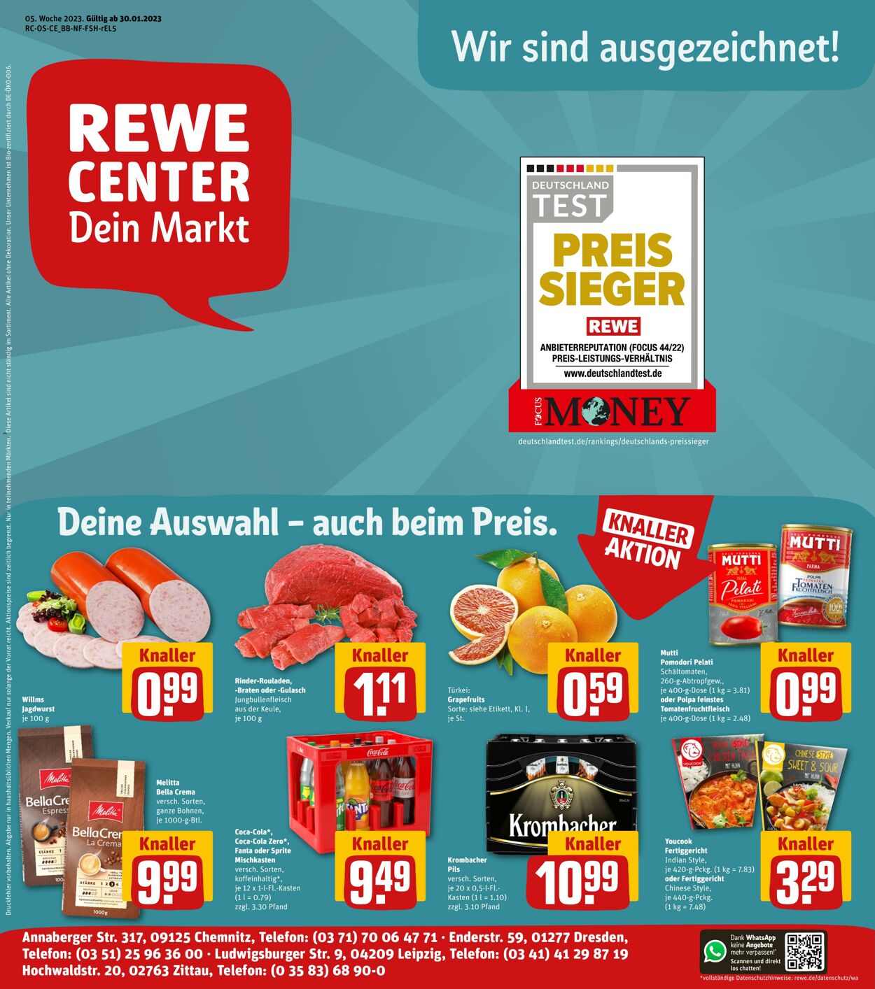 Prospekt Rewe 30.01.2023 - 04.02.2023