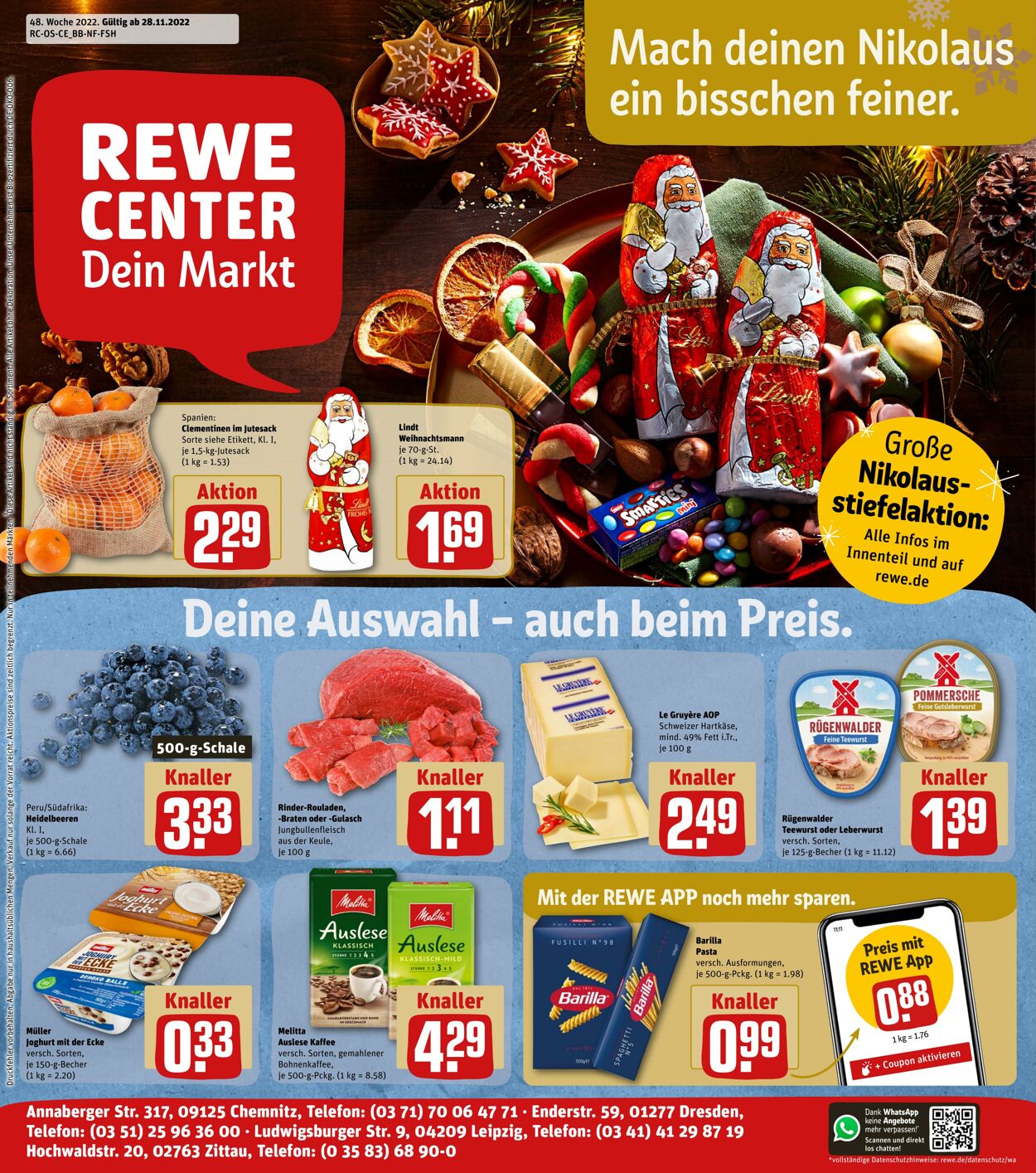 Prospekt Rewe 28.11.2022 - 03.12.2022