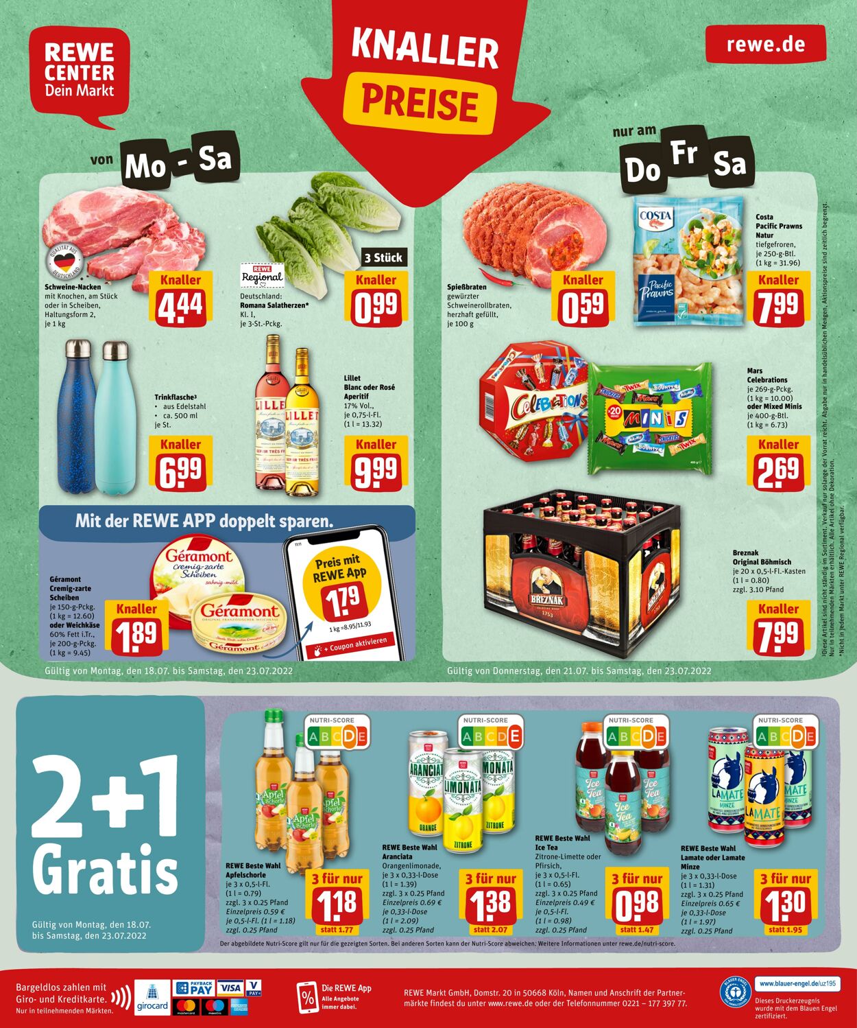 Prospekt Rewe 18.07.2022 - 23.07.2022