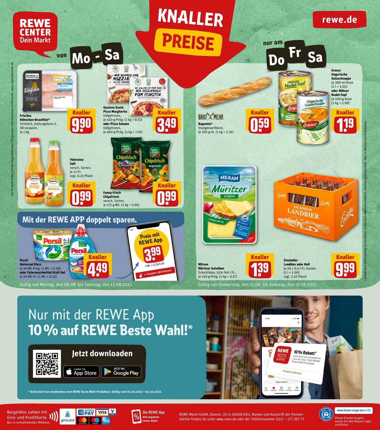 Prospekt Rewe 08.08.2022 - 13.08.2022