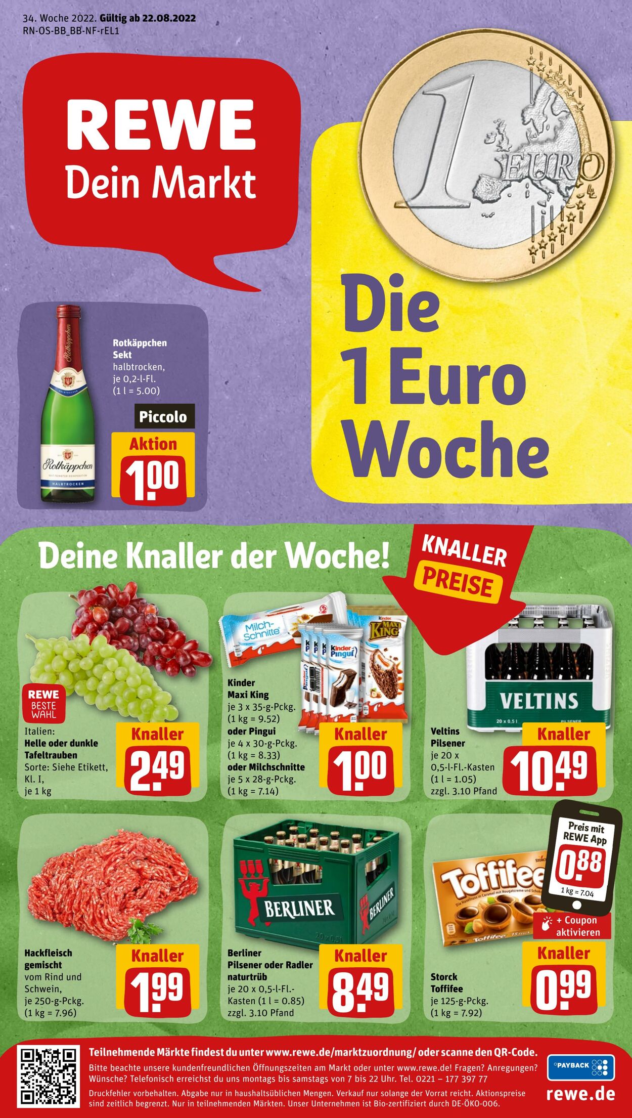 Prospekt Rewe 22.08.2022 - 27.08.2022