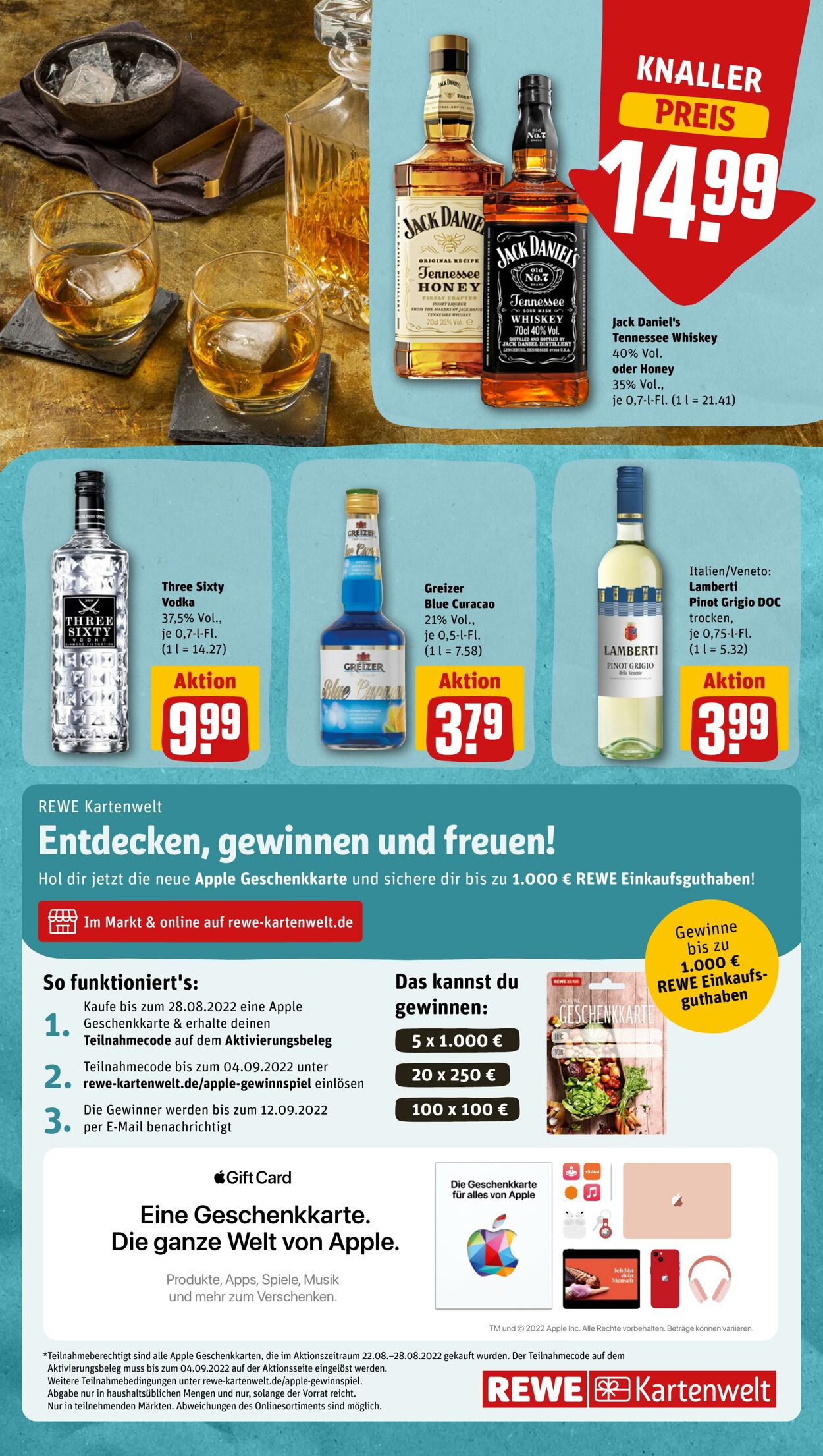 Prospekt Rewe 22.08.2022 - 27.08.2022