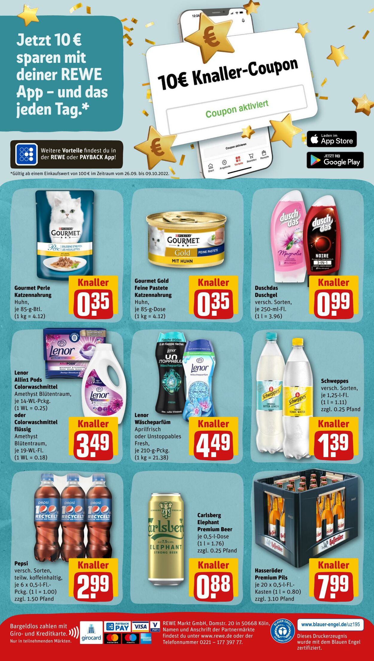 Prospekt Rewe 26.09.2022 - 01.10.2022