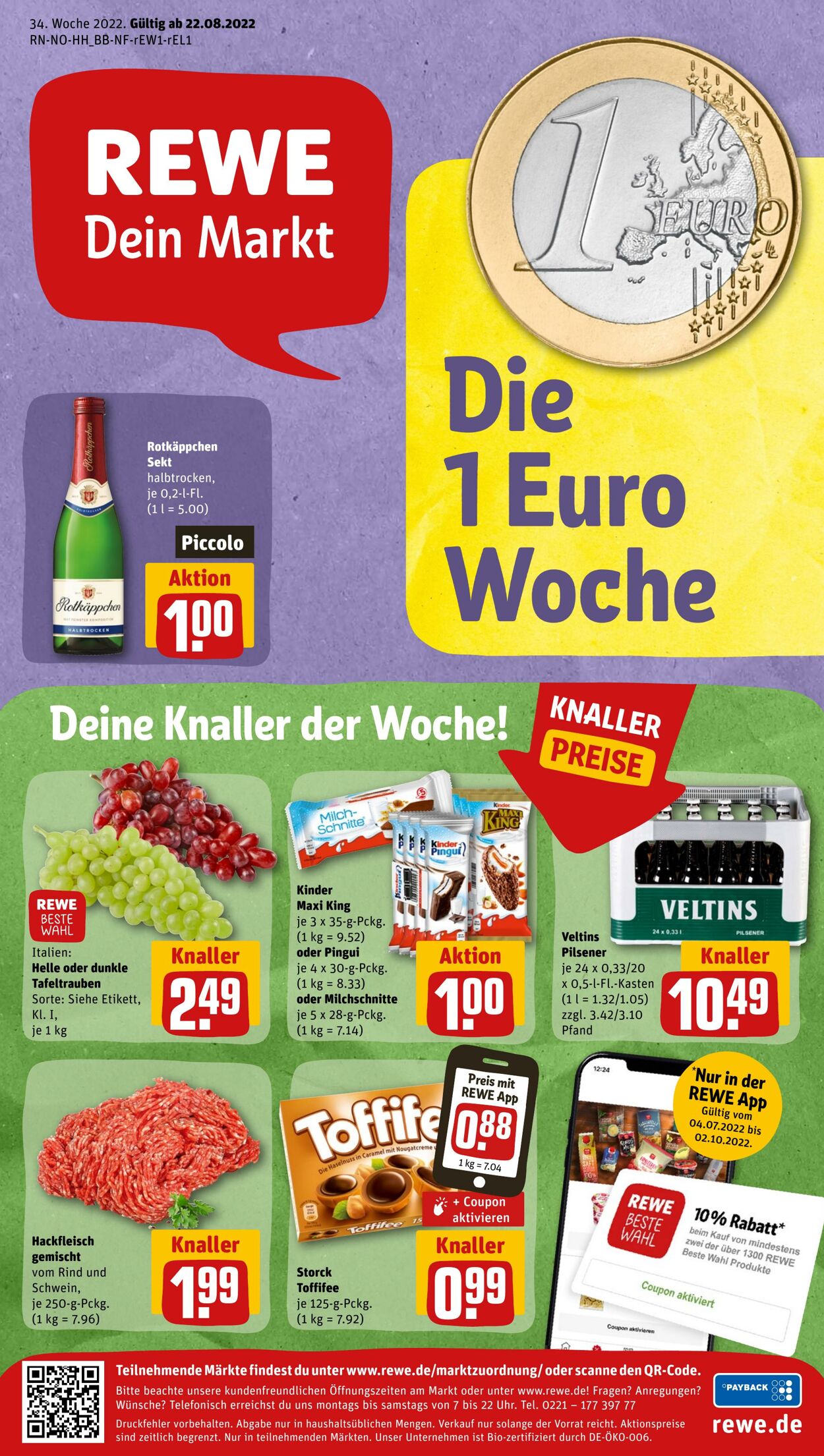 Prospekt Rewe 22.08.2022 - 27.08.2022