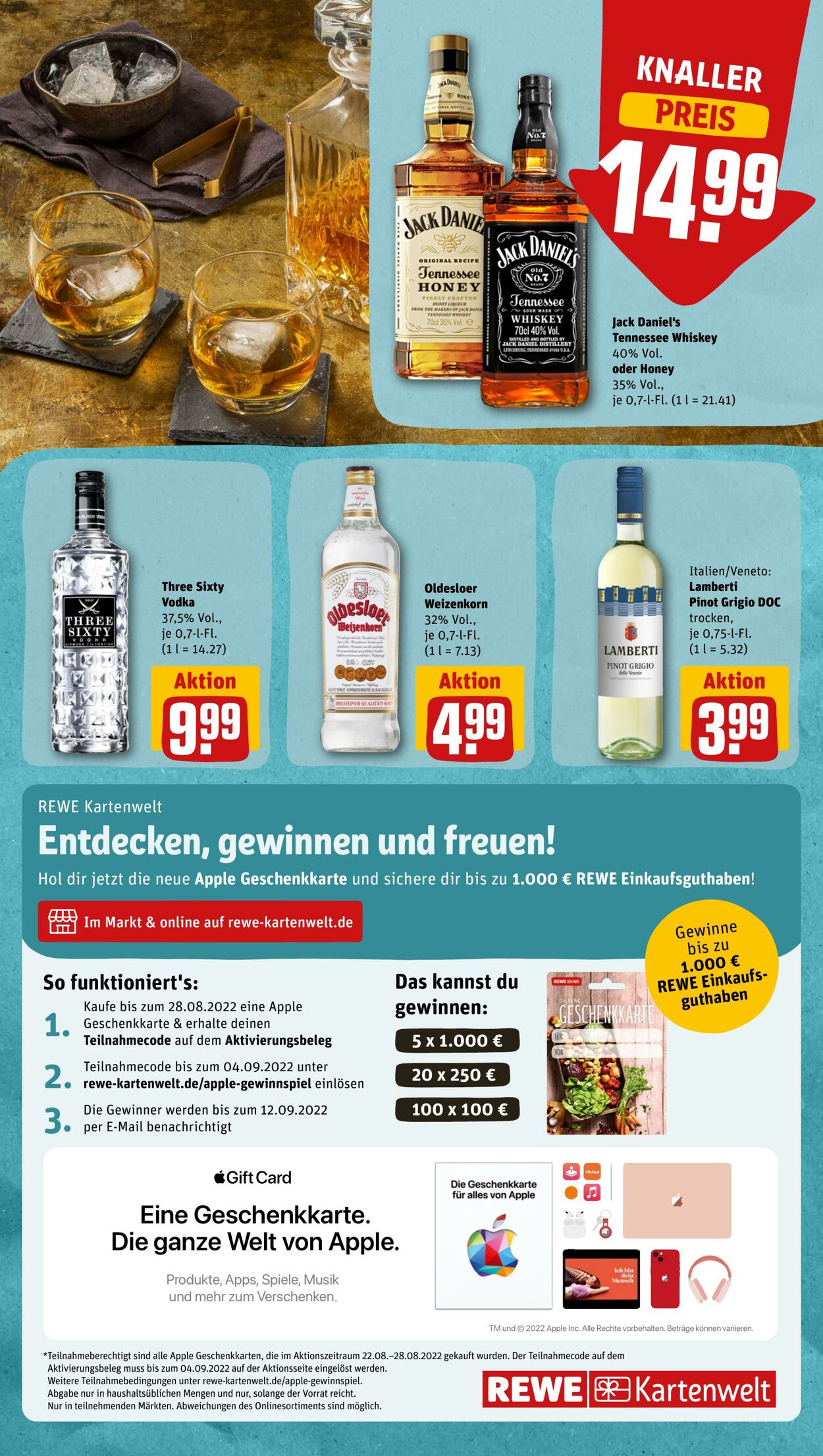 Prospekt Rewe 22.08.2022 - 27.08.2022