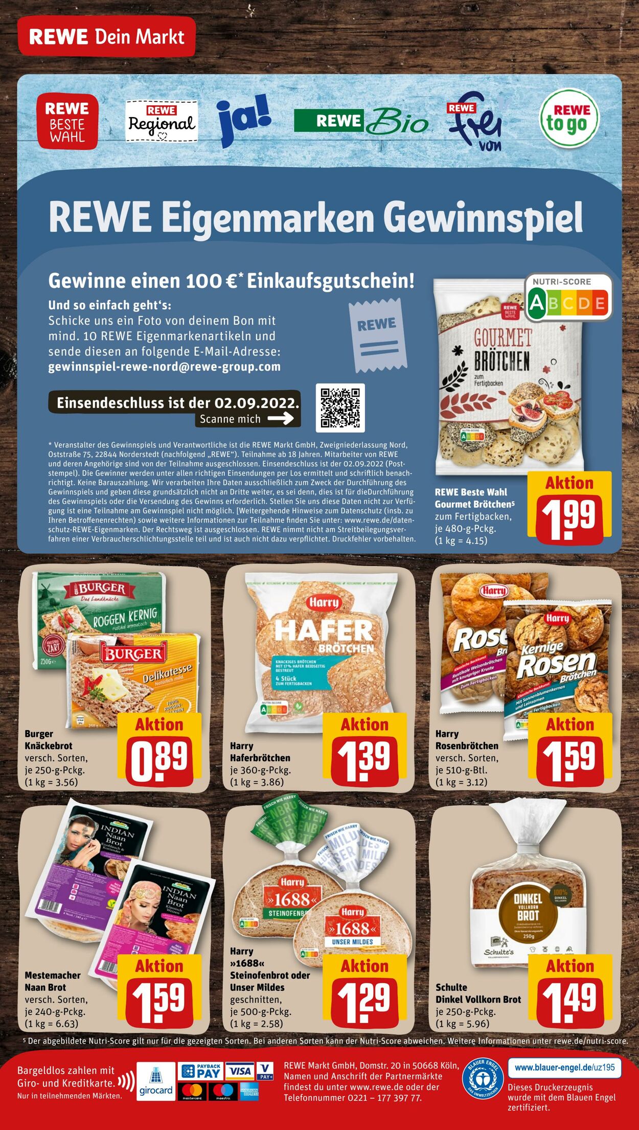 Prospekt Rewe 22.08.2022 - 27.08.2022