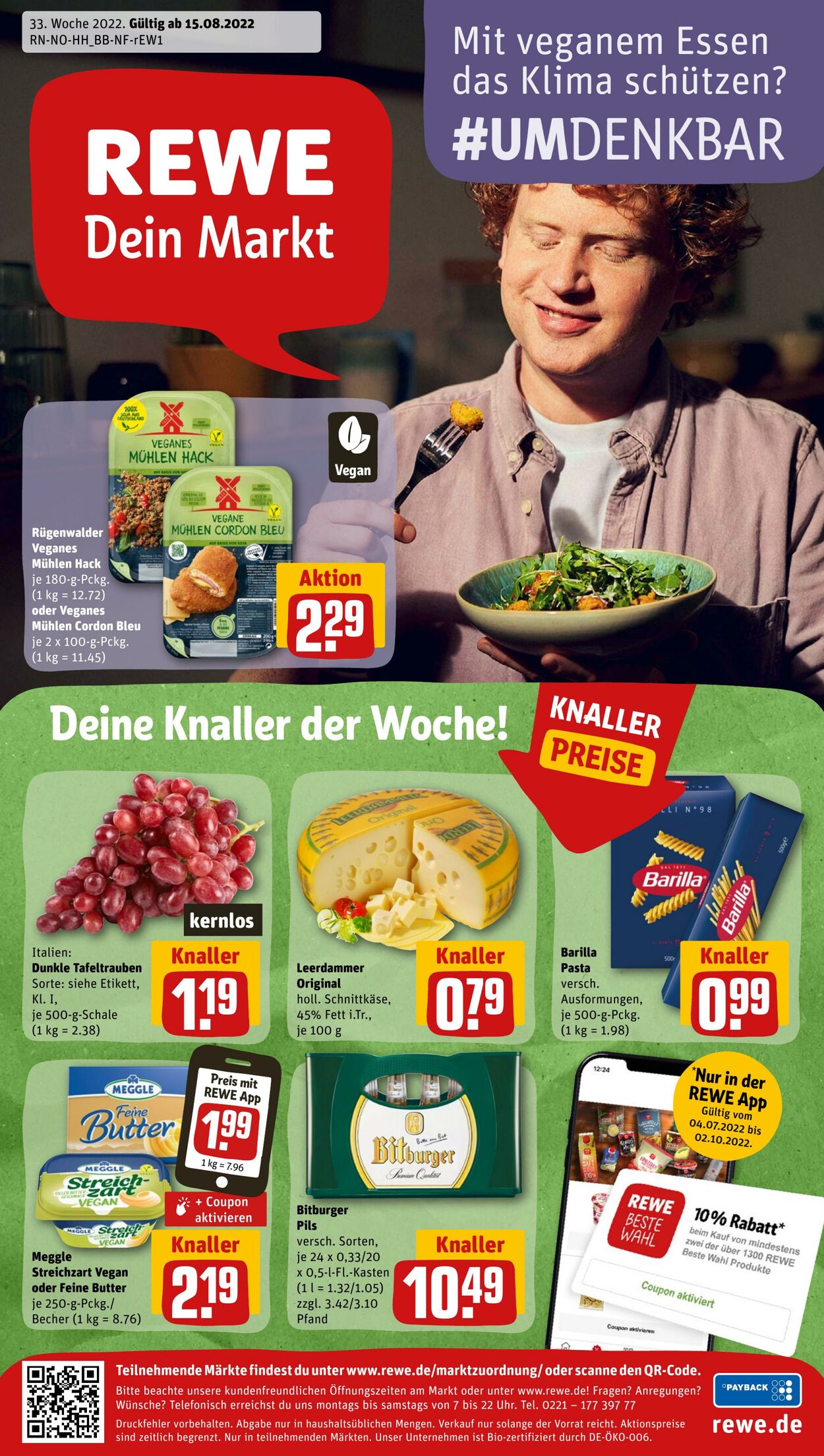 Prospekt Rewe 15.08.2022 - 20.08.2022