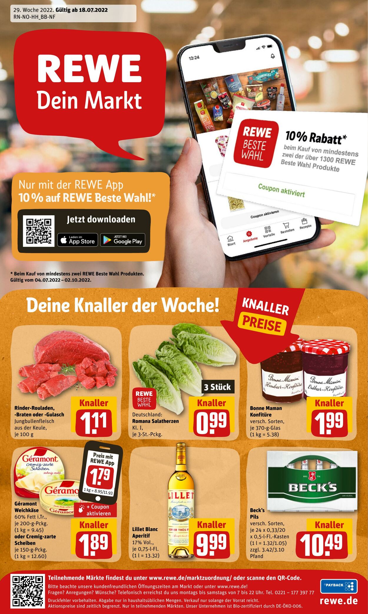 Prospekt Rewe 18.07.2022 - 23.07.2022