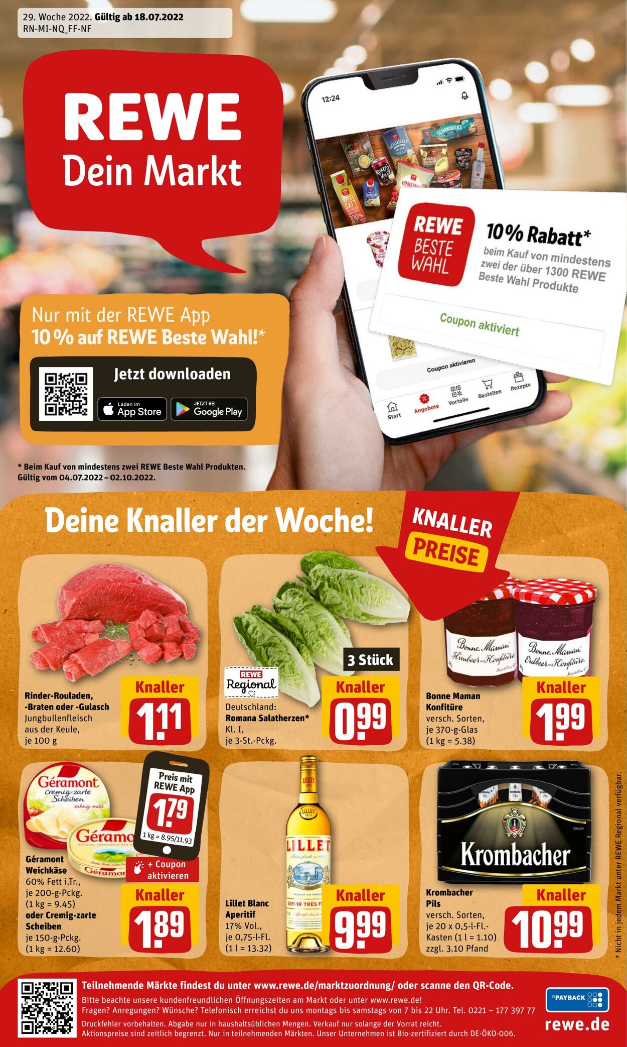 Prospekt Rewe 18.07.2022 - 23.07.2022