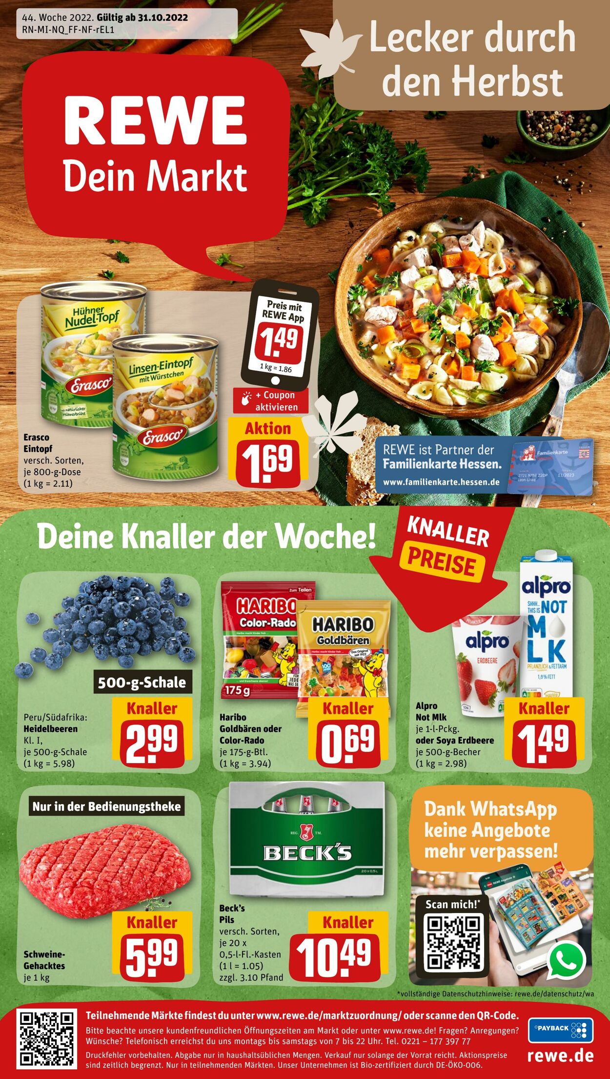 Prospekt Rewe 31.10.2022 - 05.11.2022