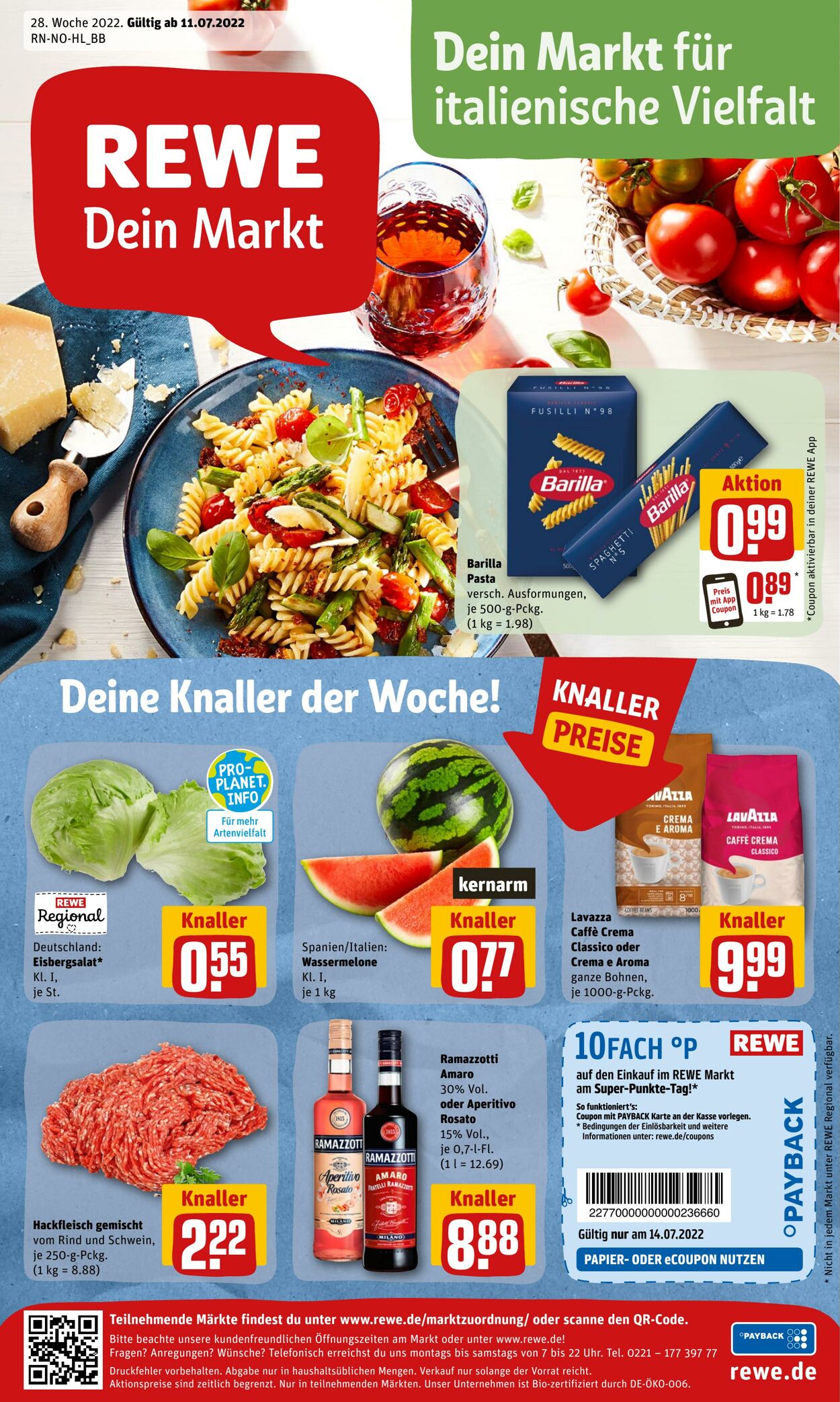 Prospekt Rewe 11.07.2022 - 16.07.2022