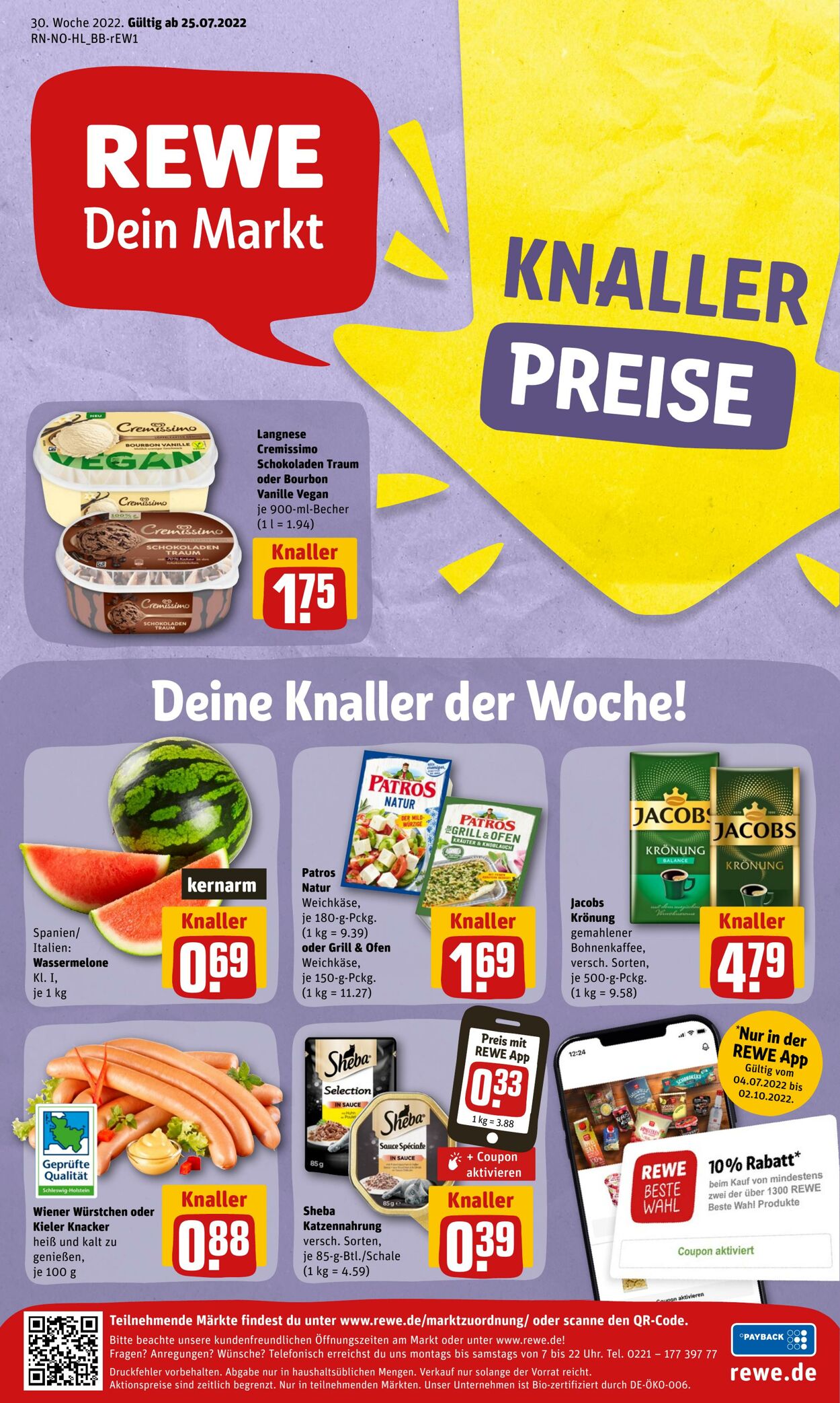 Prospekt Rewe 25.07.2022 - 30.07.2022