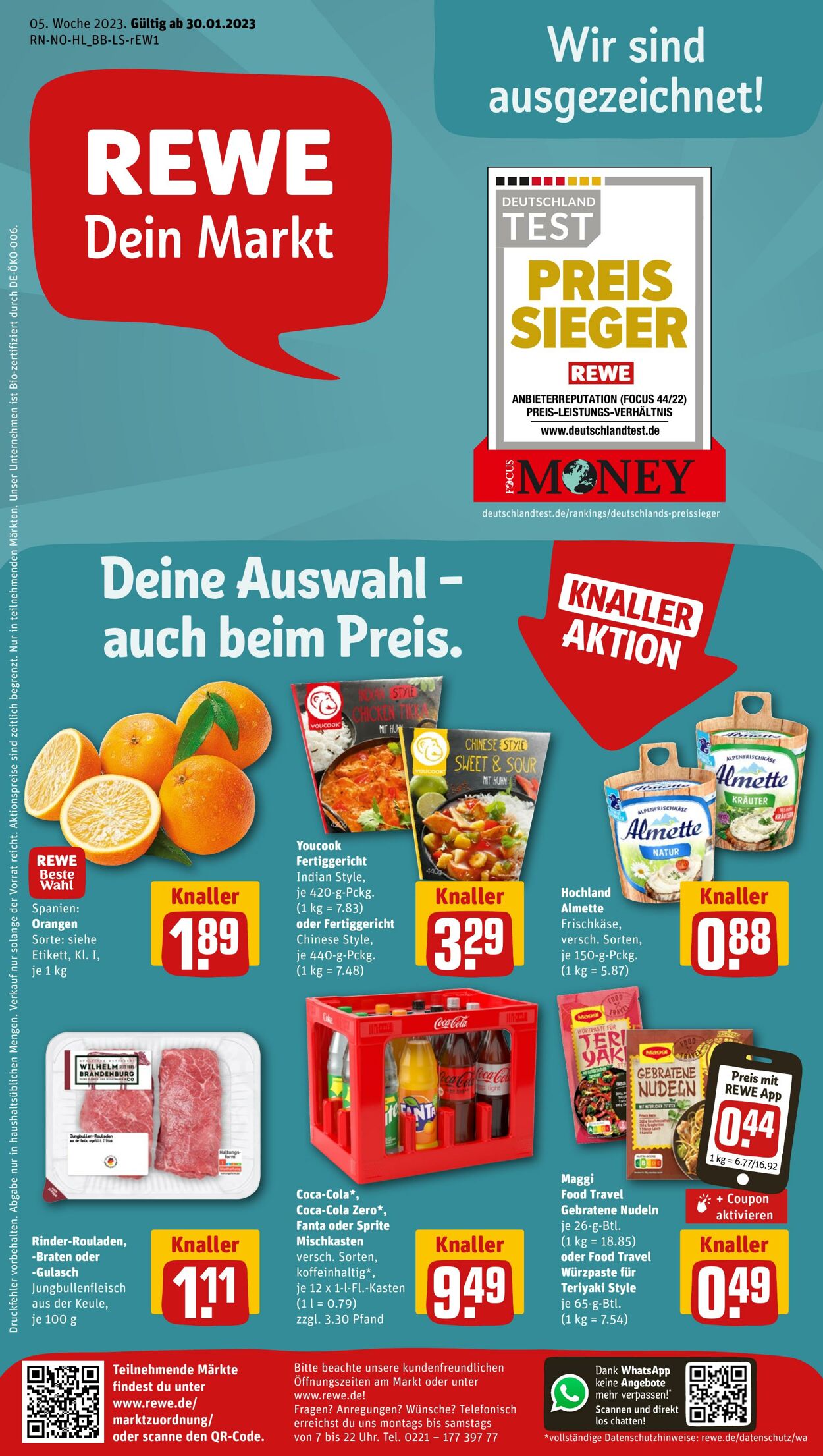 Prospekt Rewe 30.01.2023 - 04.02.2023