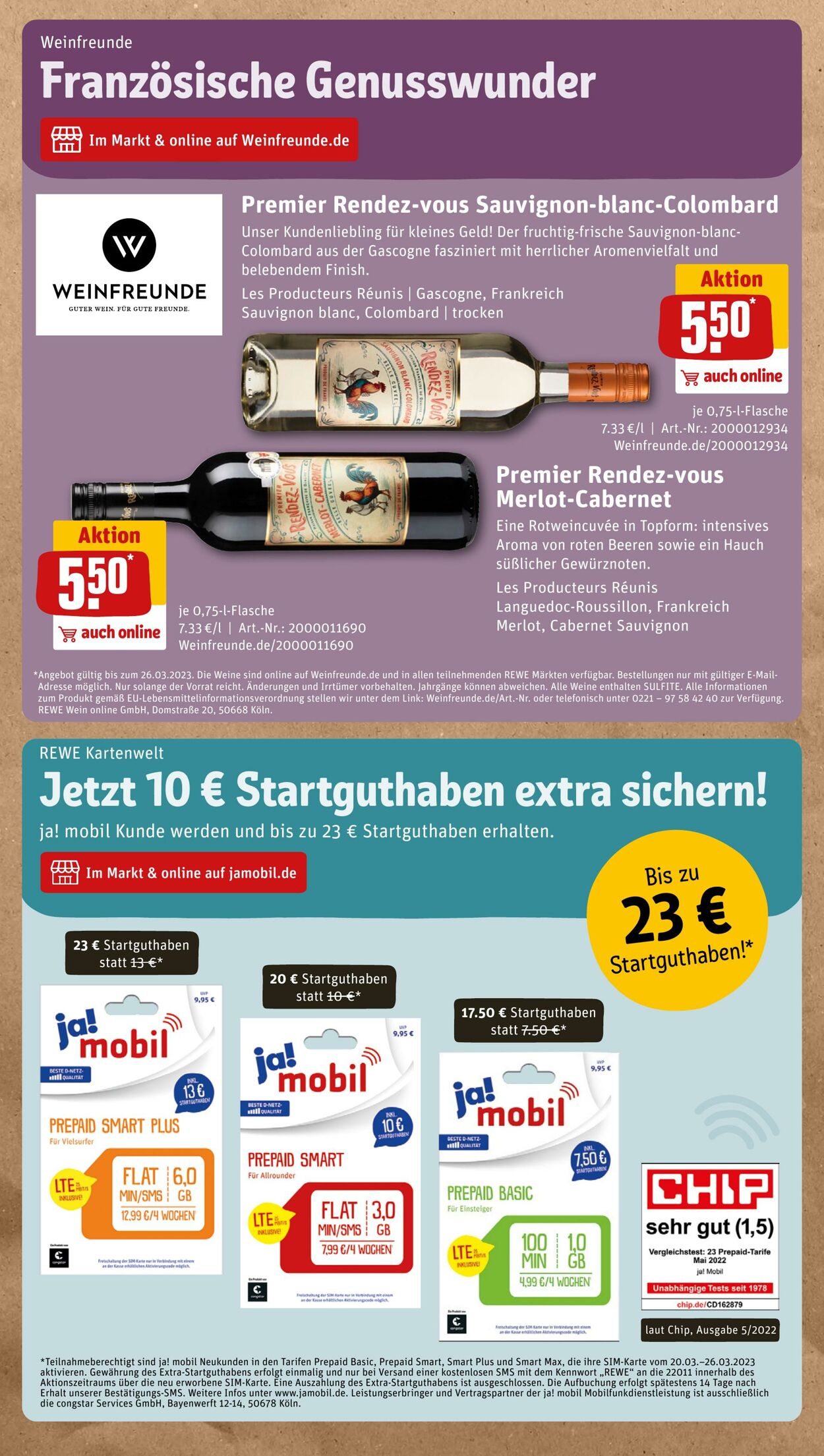 Prospekt Rewe 20.03.2023 - 25.03.2023