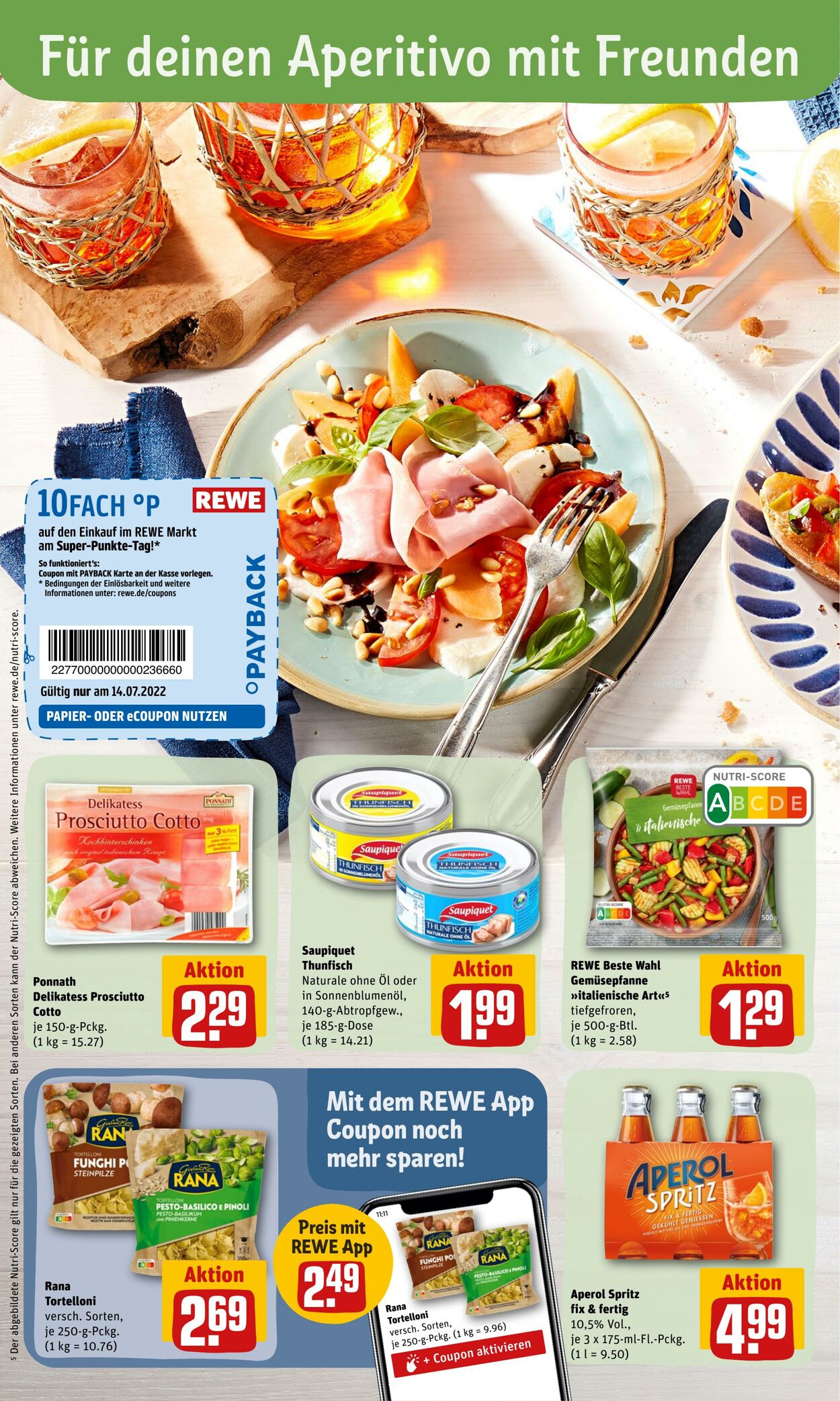 Prospekt Rewe 11.07.2022 - 16.07.2022