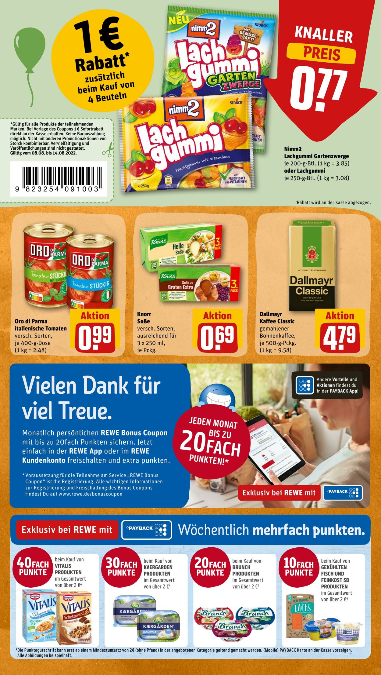 Prospekt Rewe 08.08.2022 - 13.08.2022