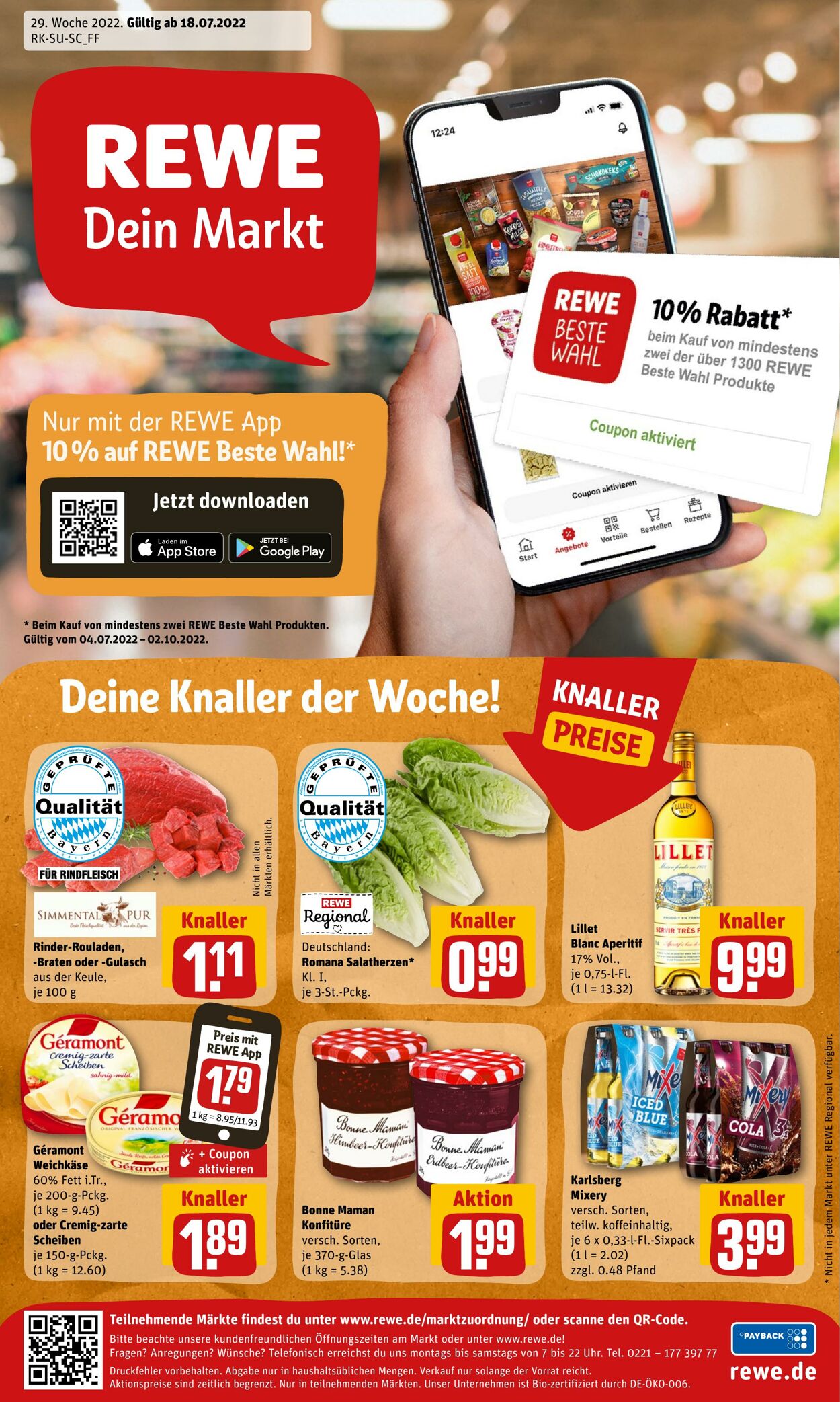 Prospekt Rewe 18.07.2022 - 23.07.2022