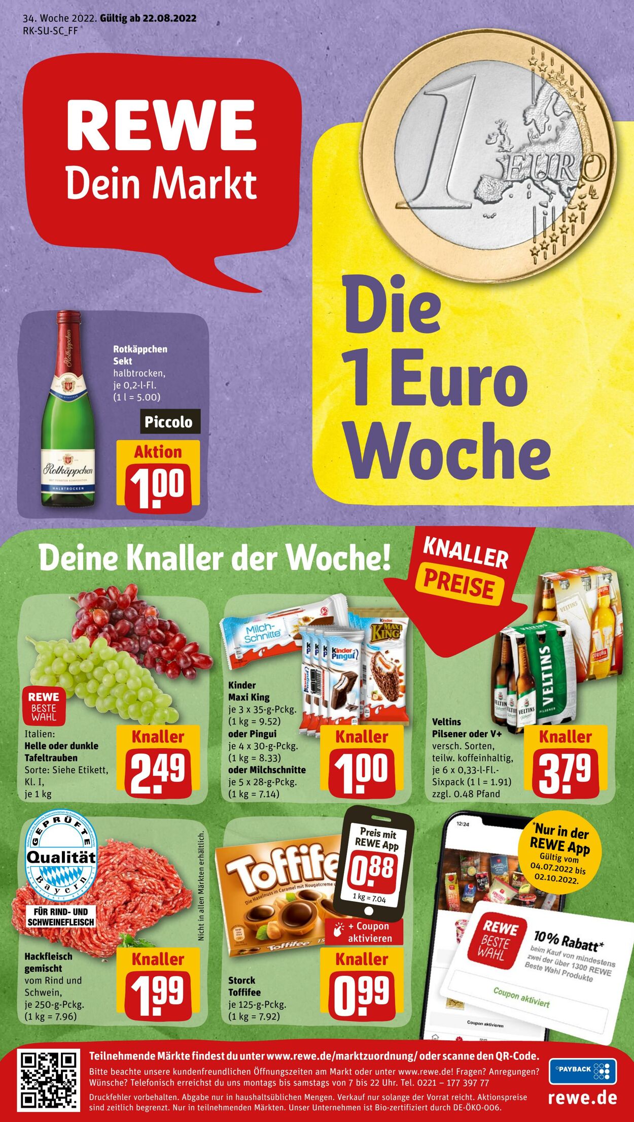 Prospekt Rewe 22.08.2022 - 27.08.2022