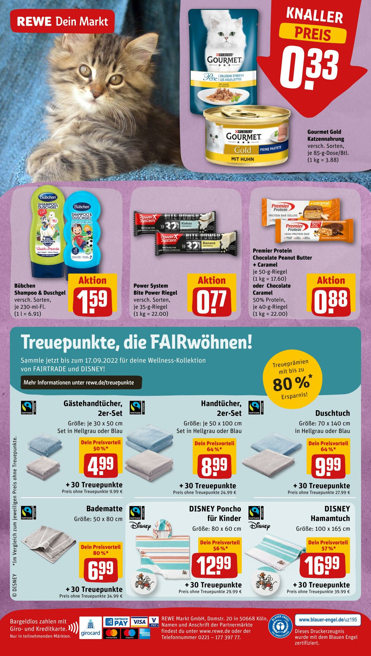 Prospekt Rewe 22.08.2022 - 27.08.2022