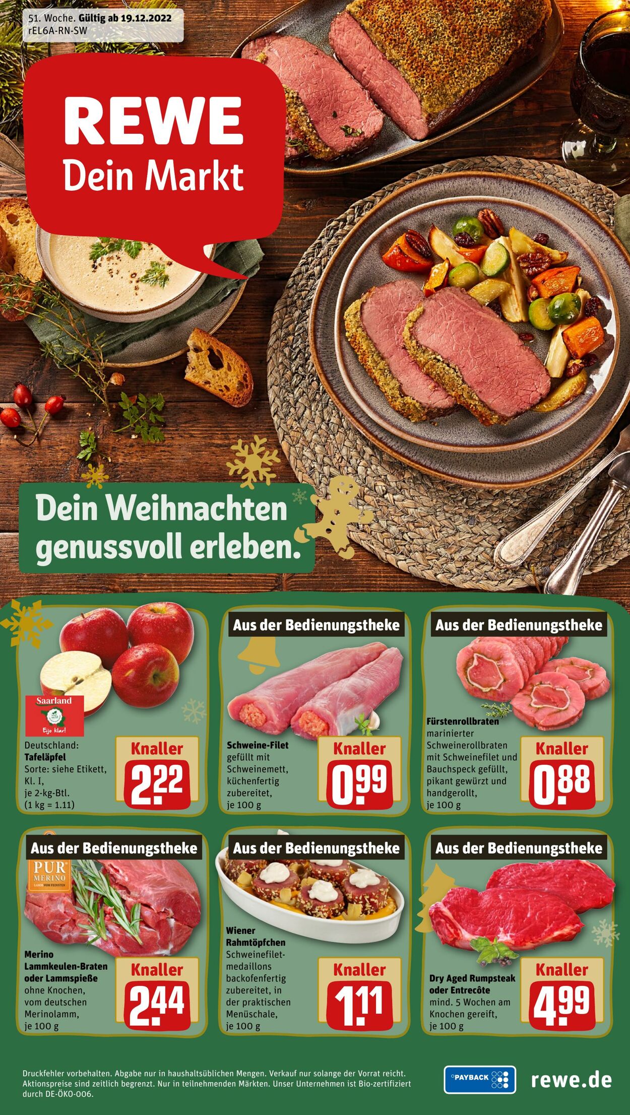 Prospekt Rewe 19.12.2022 - 24.12.2022